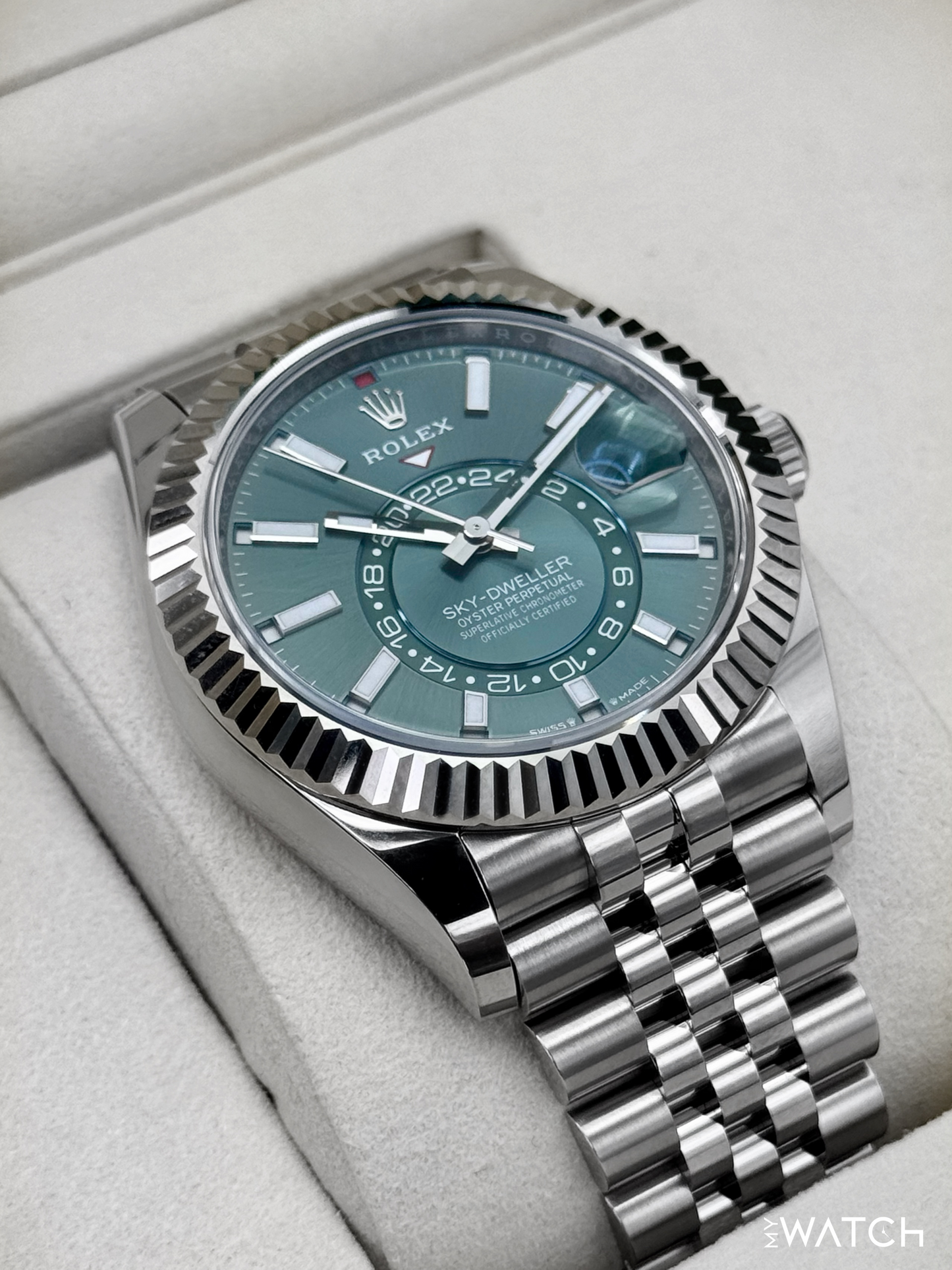 NEW 2026 Rolex Sky-Dweller 42mm 336934 Jubilee Green Dial (STICKERED)