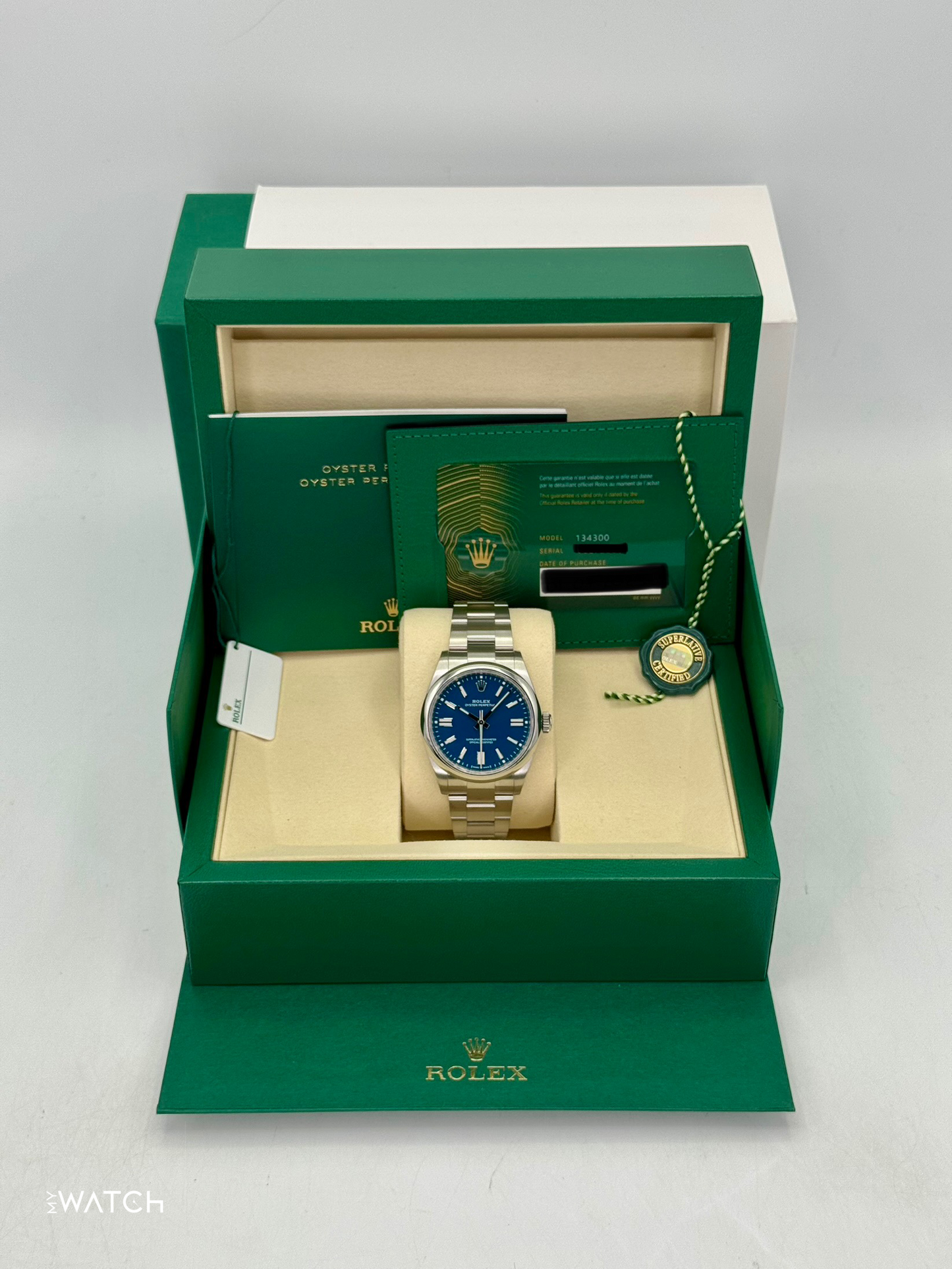 2025 Rolex Oyster Perpetual 41mm 134300 Med Blue Dial