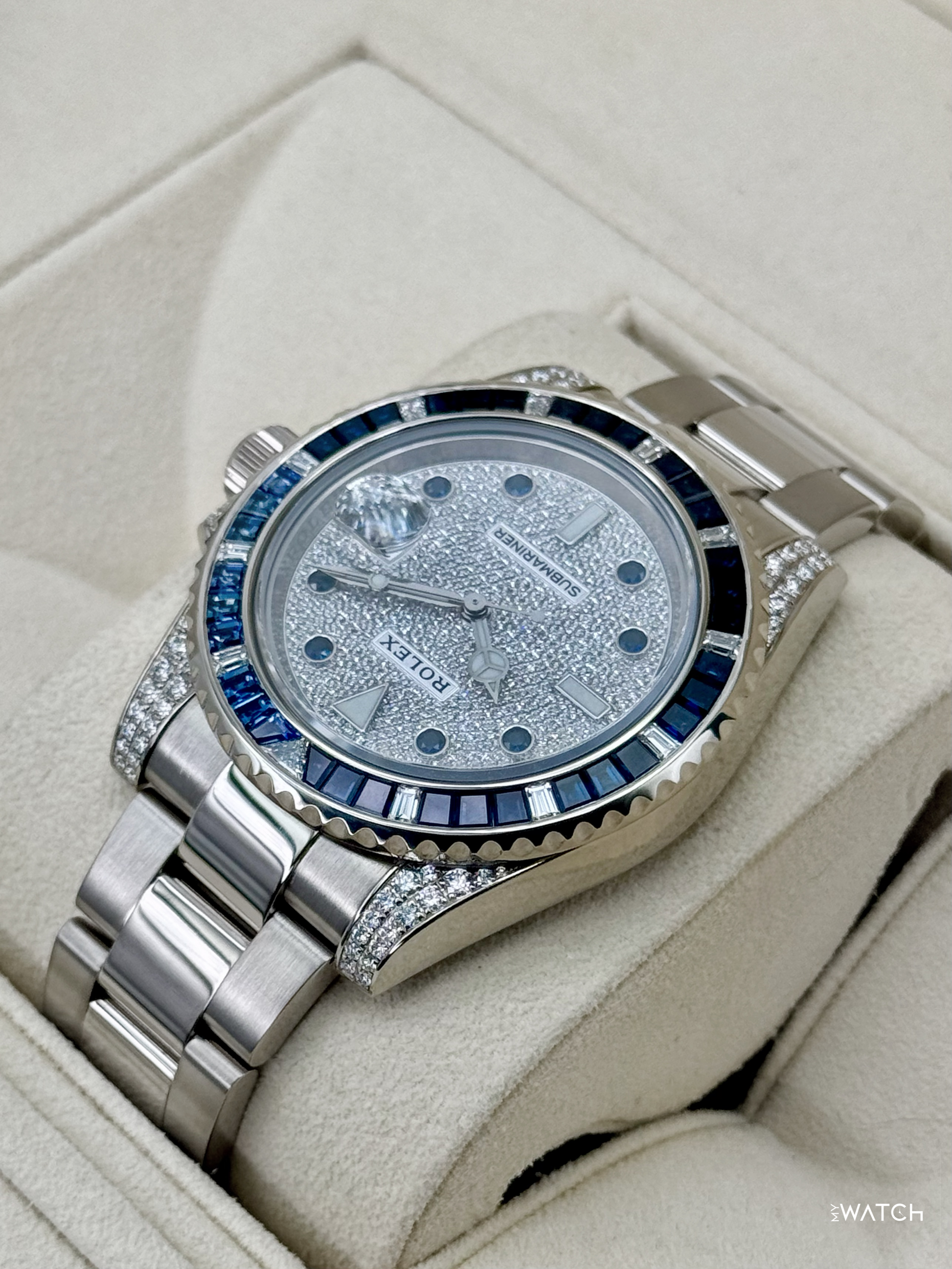 2019 Rolex Submariner 40mm 116659SABR White Gold Diamond Pave Dial - MyWatchLLC