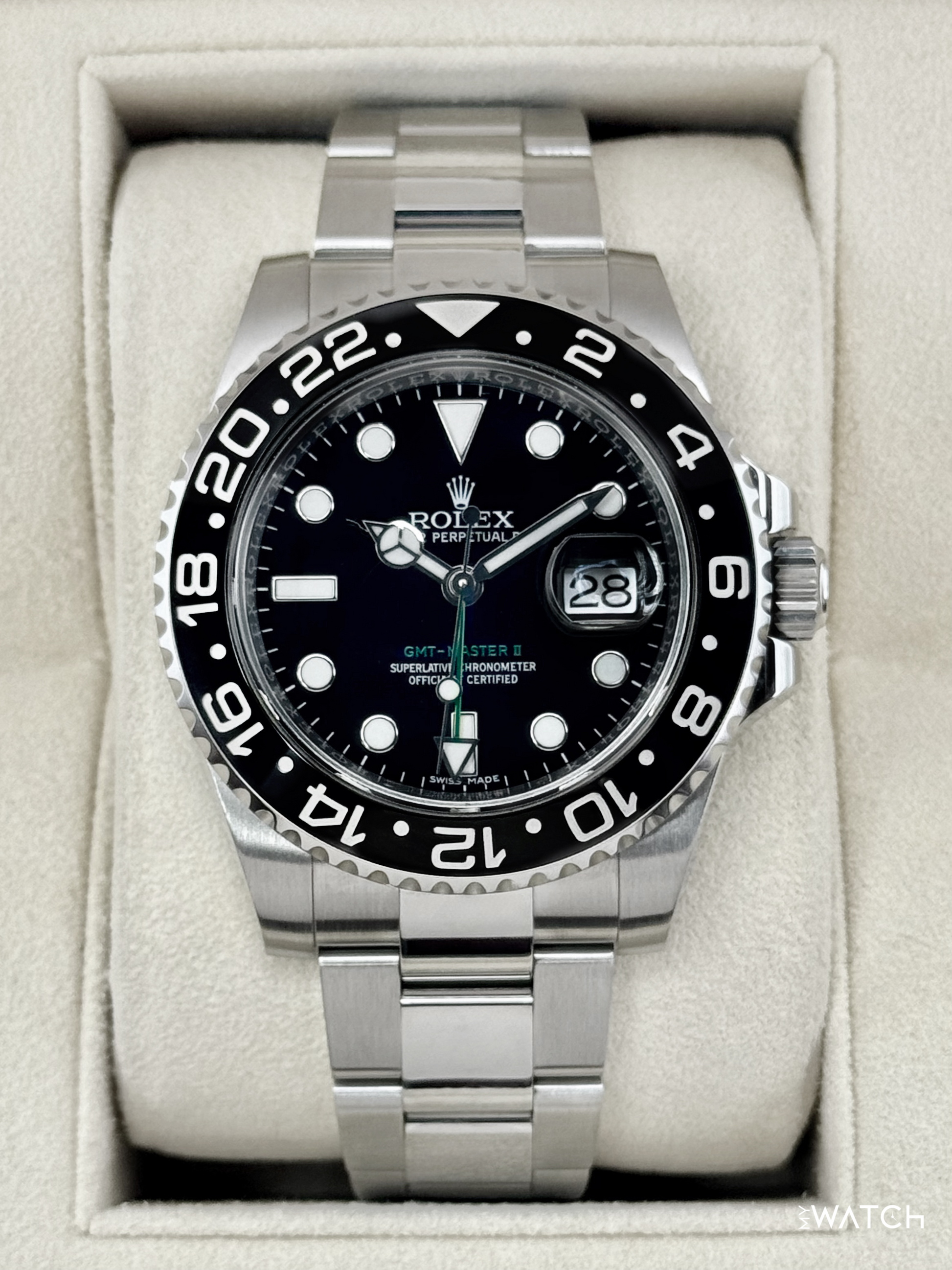 2018 Rolex GMT-Master II 40mm 116710LN Stainless Steel Black Dial - MyWatchLLC