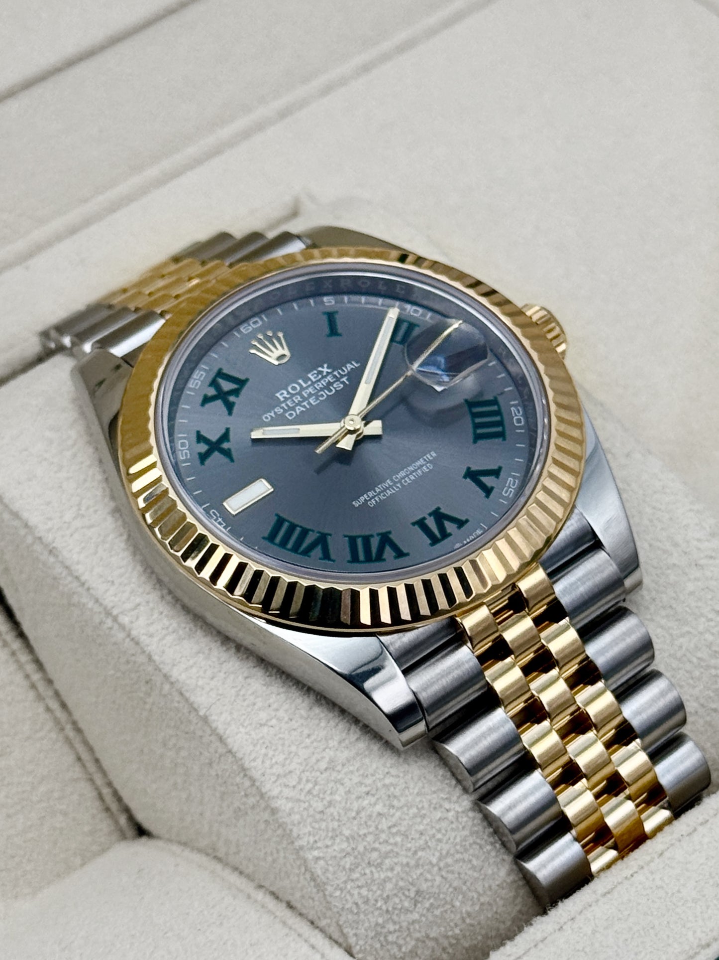 2021 Rolex Datejust 41mm 126333 Two-Tone Jubilee Wimbledon Dial
