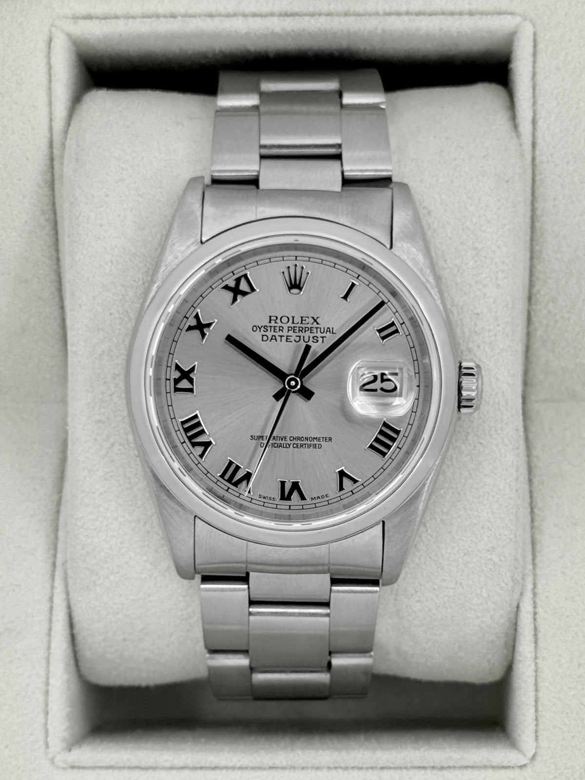 2004 Rolex Datejust 36mm 16200 Stainless Steel Oyster Silver Dial - MyWatchLLC