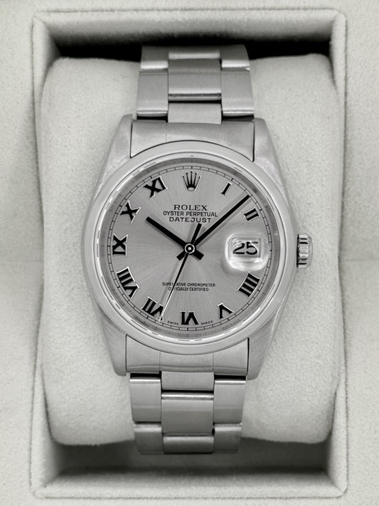 2004 Rolex Datejust 36mm 16200 Stainless Steel Oyster Silver Dial - MyWatchLLC