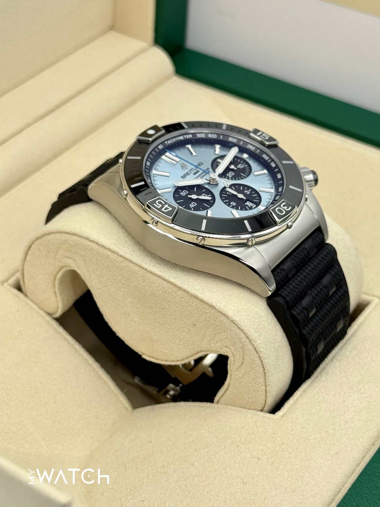 2024 Breitling Super Chronomat B01 44 PB01362 Stainless Steel Blue Dial