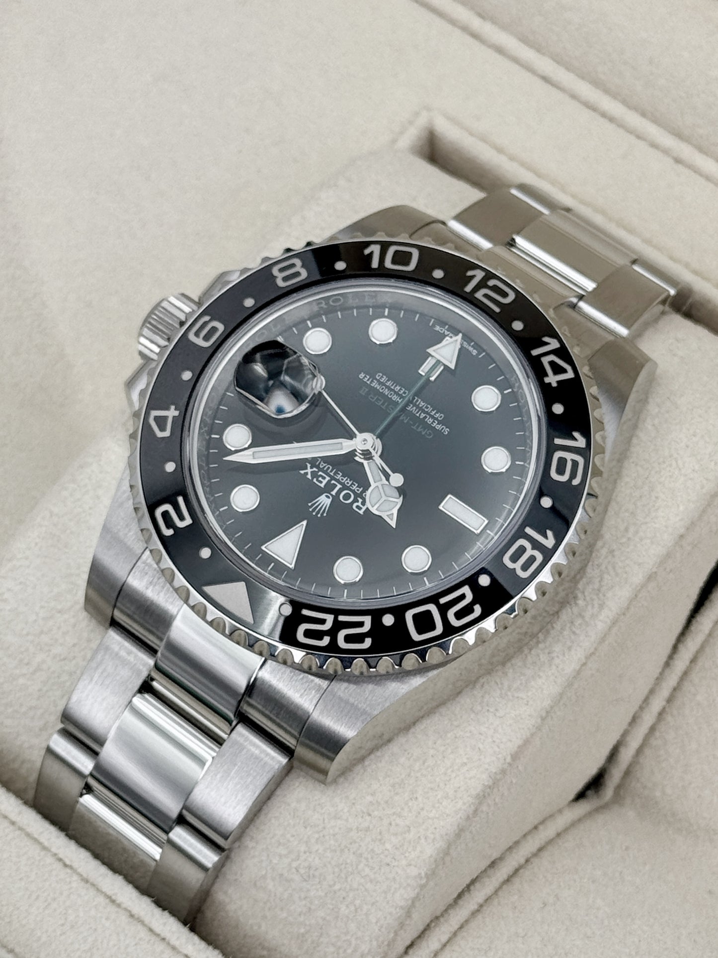 2022 Rolex GMT-Master II 40mm 116710LN Stainless Steel Black Dial