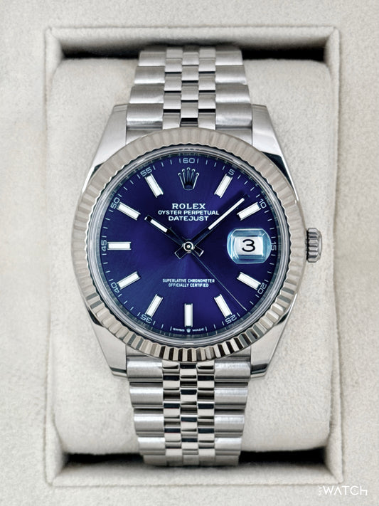 2023 Rolex Datejust 41mm 126334 Stainless Steel Jubilee Blue Dial - MyWatchLLC