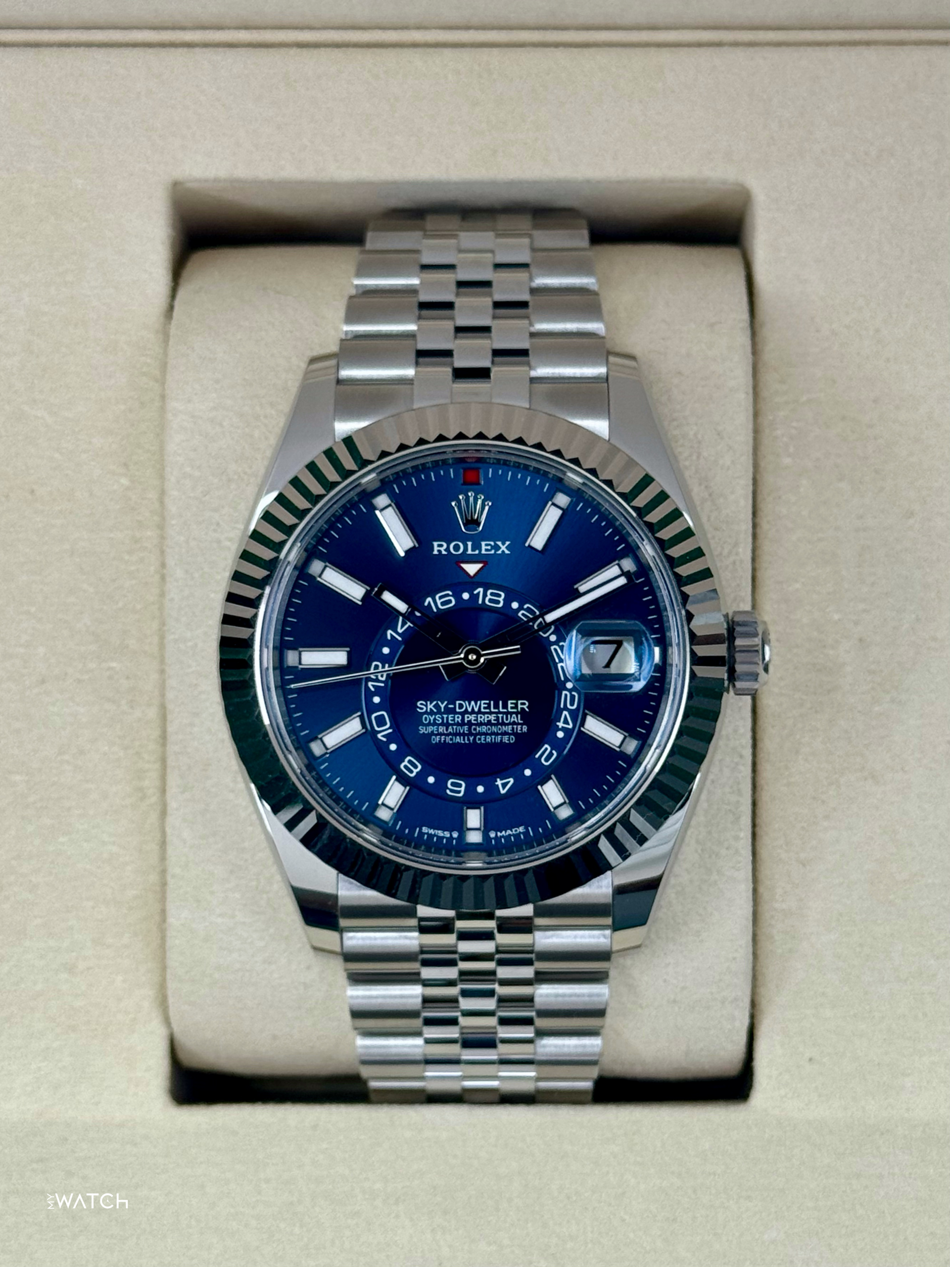 NEW 2025 Rolex Sky-Dweller 42mm 336934 Jubilee Blue Dial