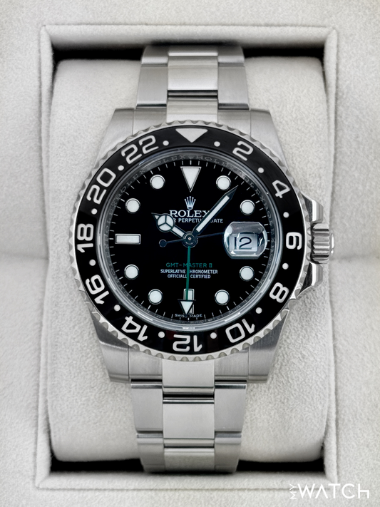 2018 Rolex GMT-Master II 40mm 116710LN Stainless Steel Black Dial - MyWatchLLC