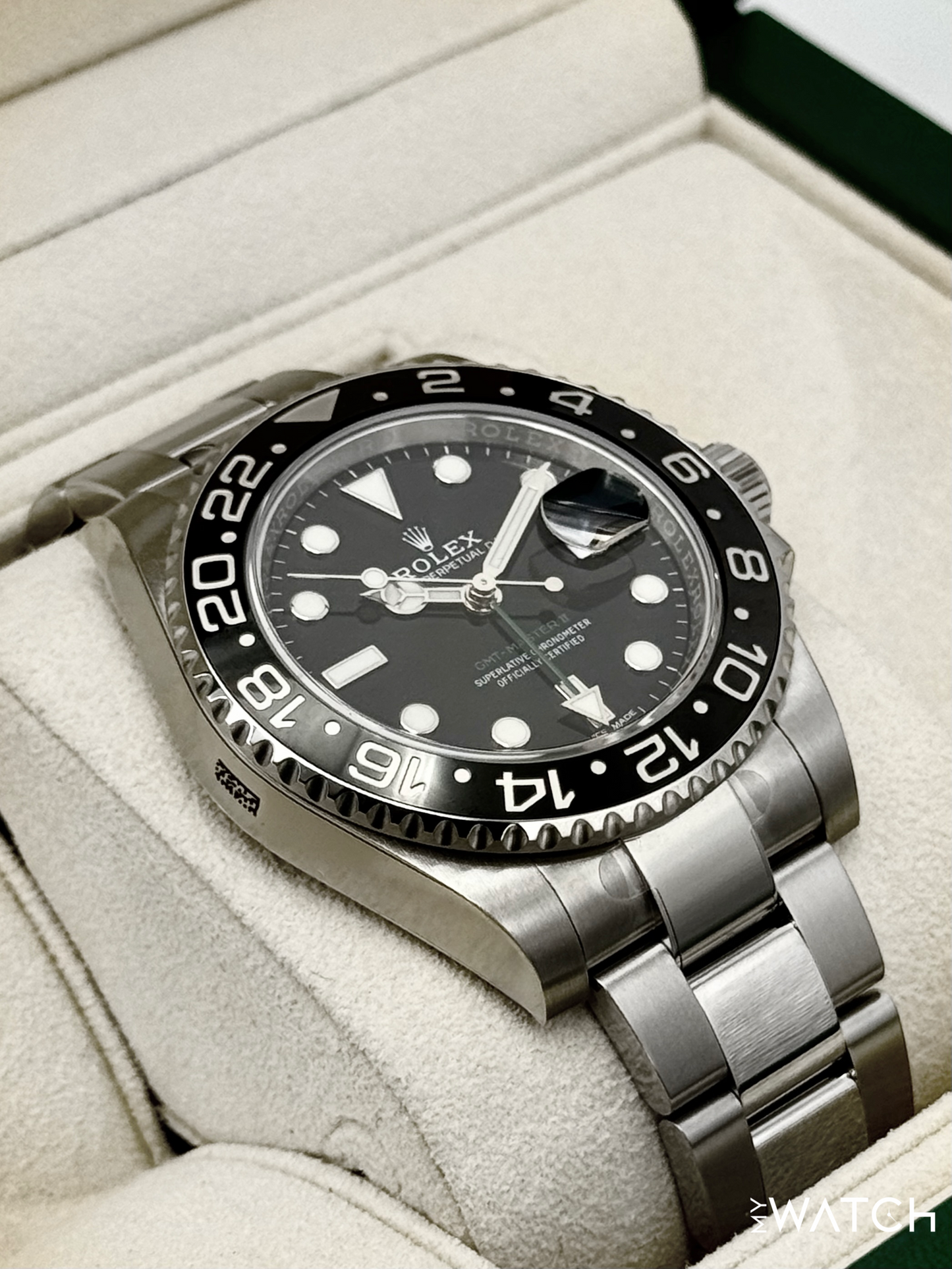 NEW OLD STOCK 2018 Rolex GMT-Master II 40mm 116710LN Black Dial (STICKERED) - MyWatchLLC