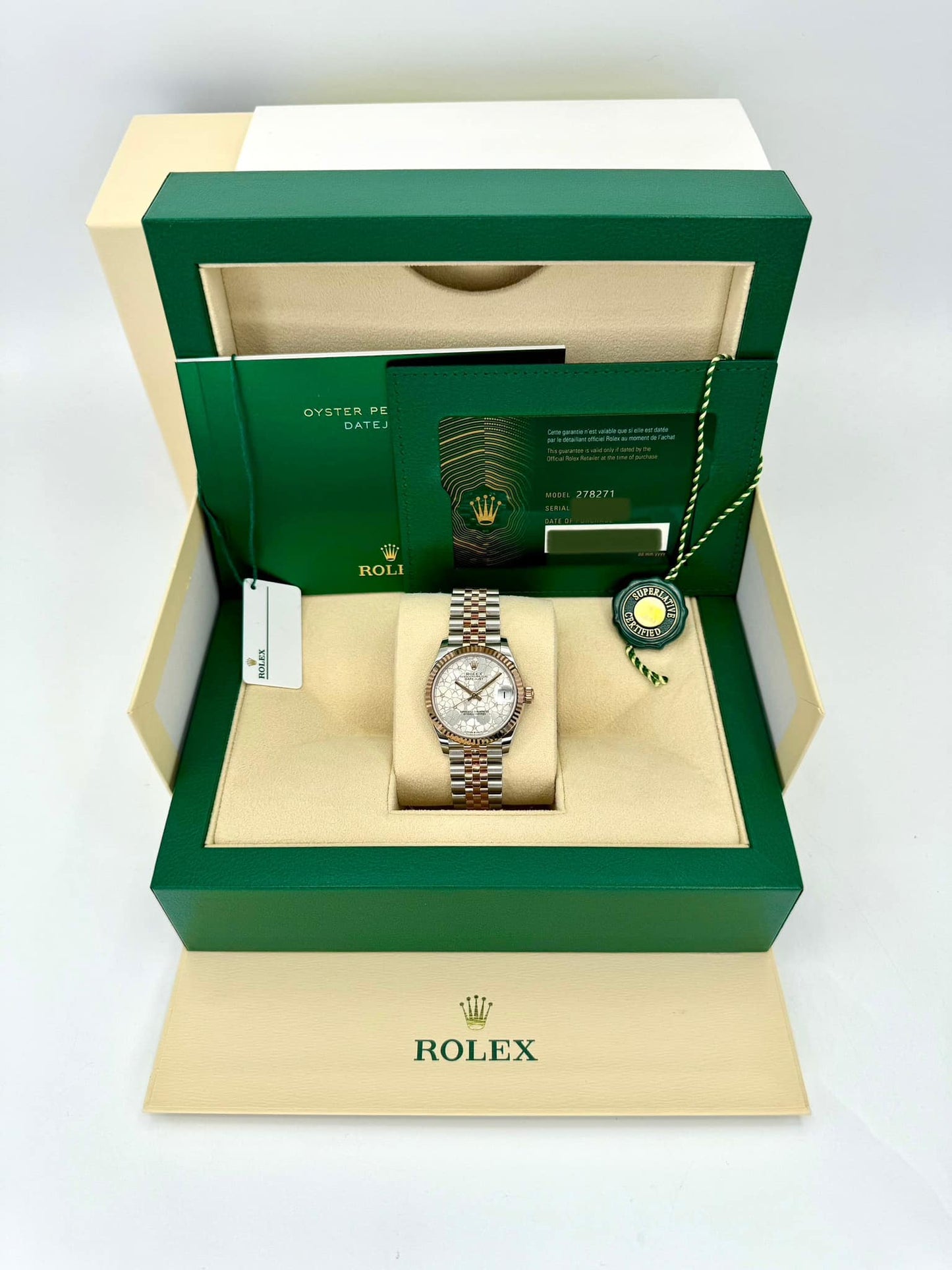 NEW 2024 Rolex Ladies Datejust 31mm 278271 Two-Tone Jubilee Floral Motif Dial
