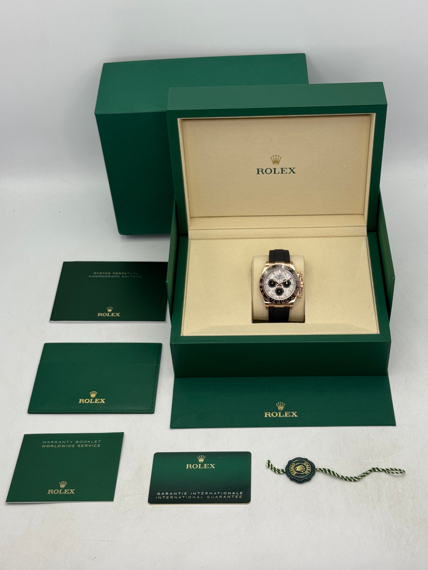 2026 Rolex Daytona 40mm 126515LN Rose Gold Oysterflex Meteorite Dial
