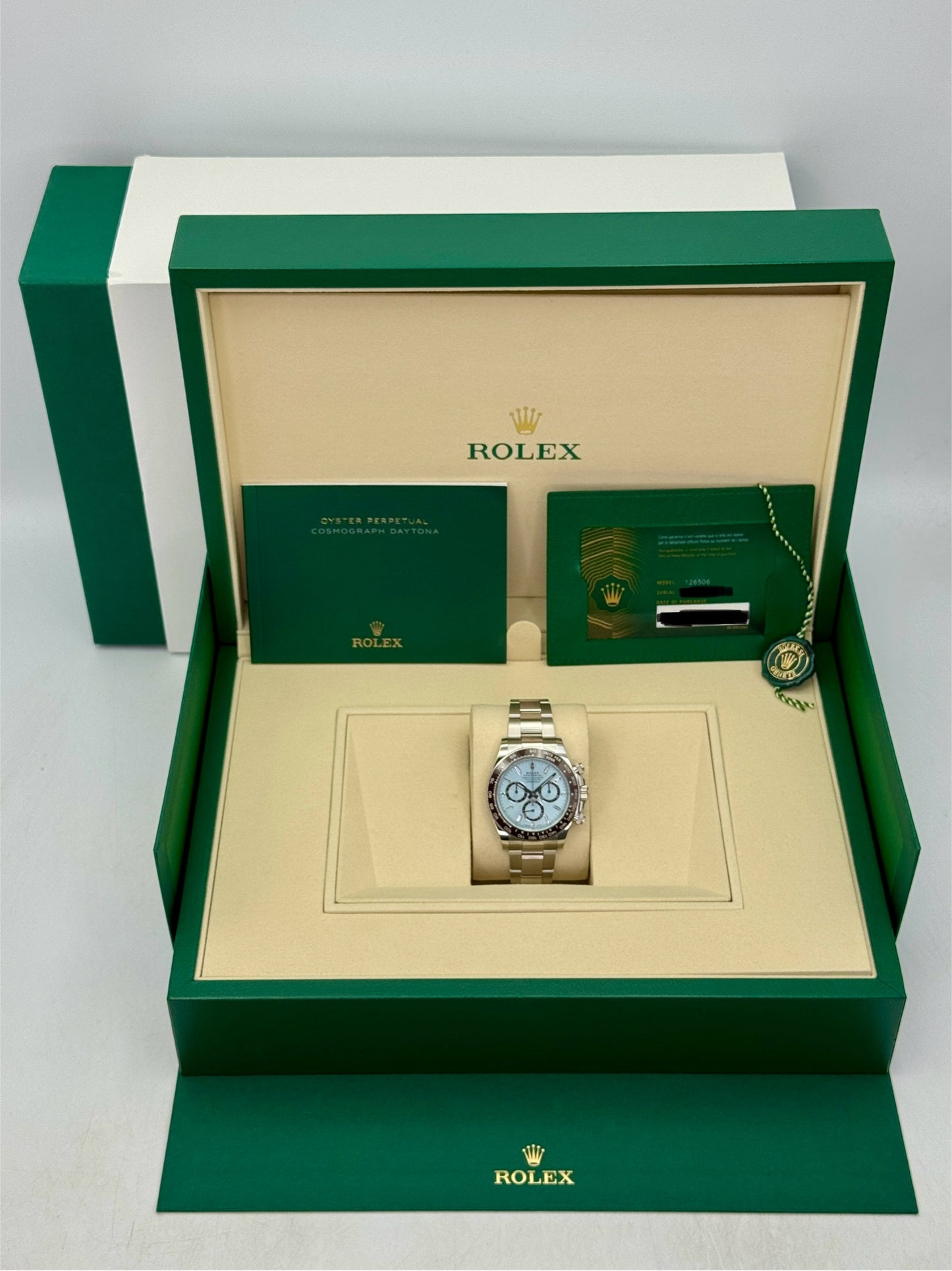 NEW 2025 Rolex Daytona 40mm 126506 Platinum Ice-Blue Diamond Baguette Dial
