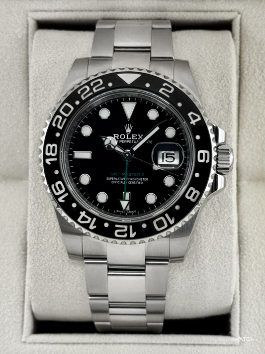 2018 Rolex GMT-Master II 40mm 116710LN Stainless Steel Black Dial