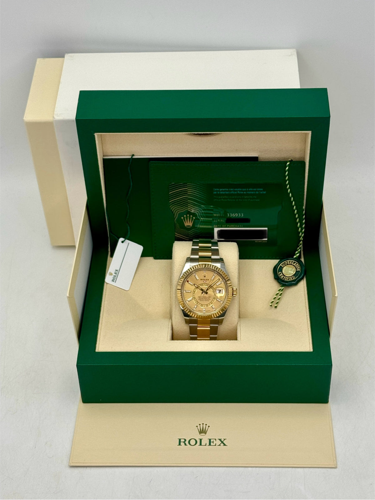 2023 Rolex Sky-Dweller 42mm 336933 Two-Tone Oyster Champagne Dial