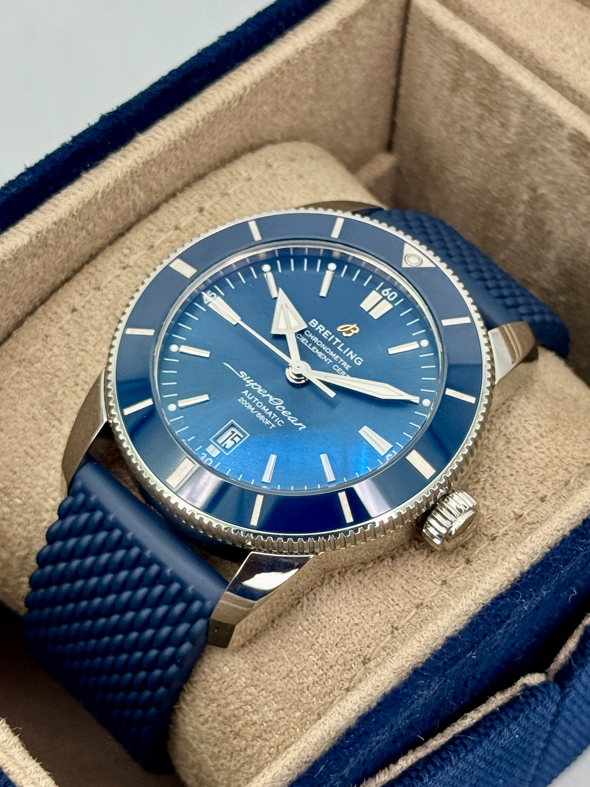 2025 Breitling Superocean Heritage II 46mm AB2020 Stainless Steel Blue Dial