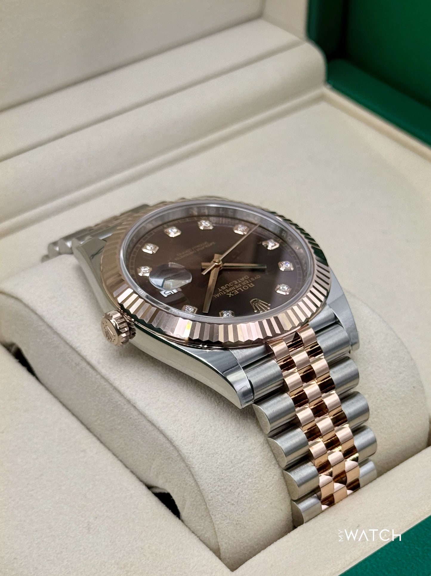 NEW 2025 Rolex Datejust 41mm 126331 Two-Tone Chocolate Diamond Dial