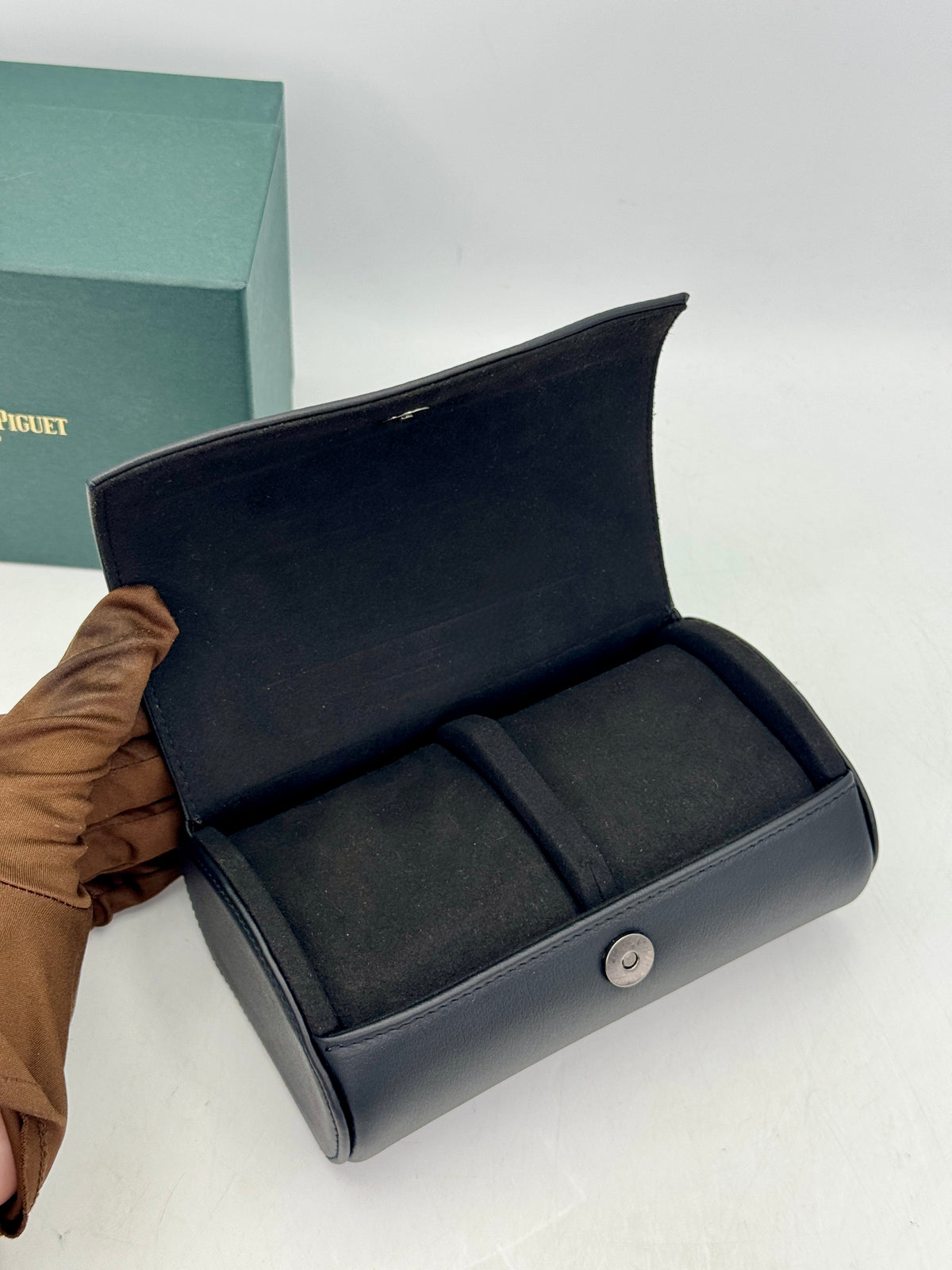 Audemars Piguet Leather Two Watch Roll Travel Case