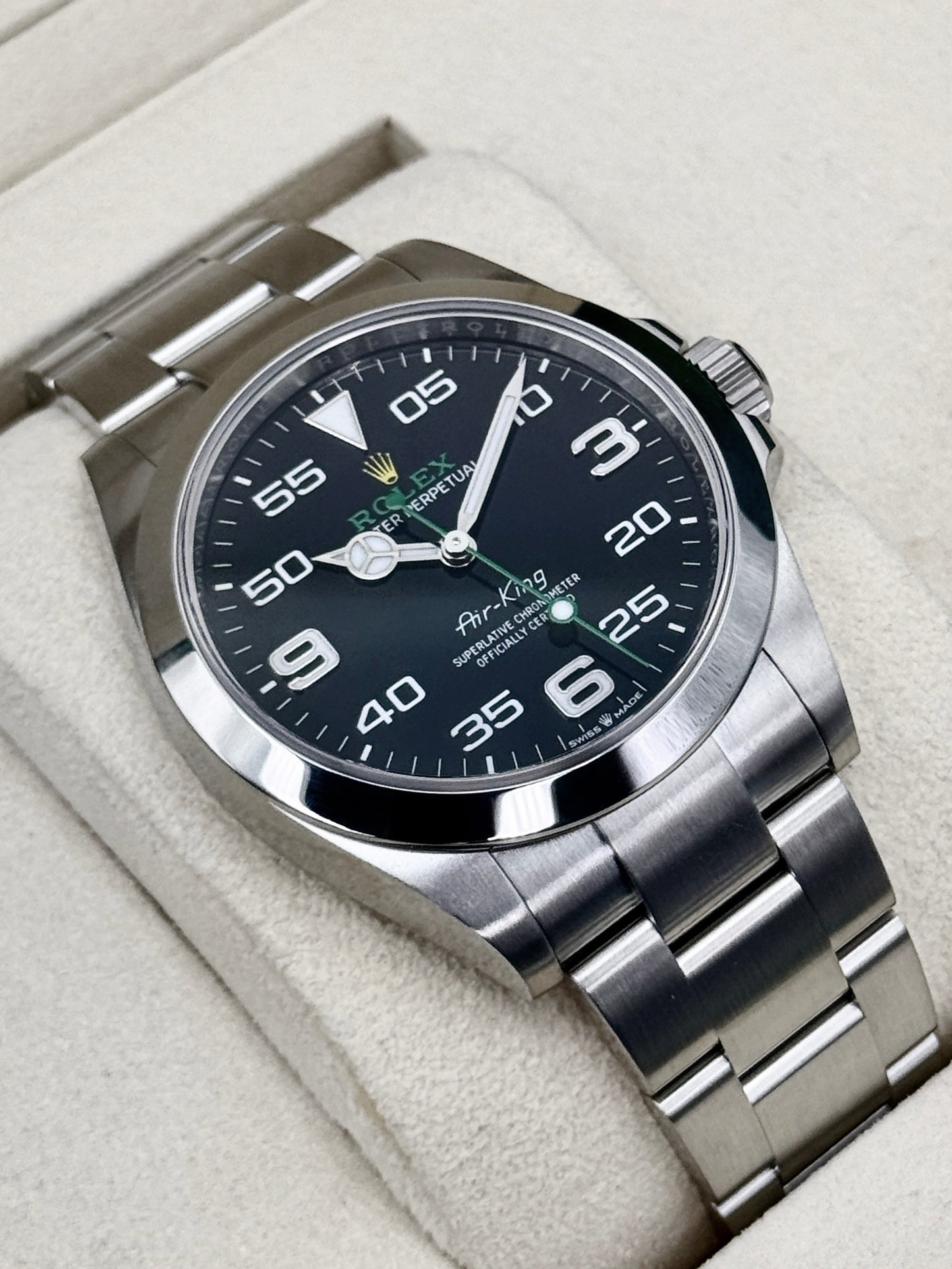 2025 Rolex Air-King 40mm 126900 Stainless Steel Black Dial
