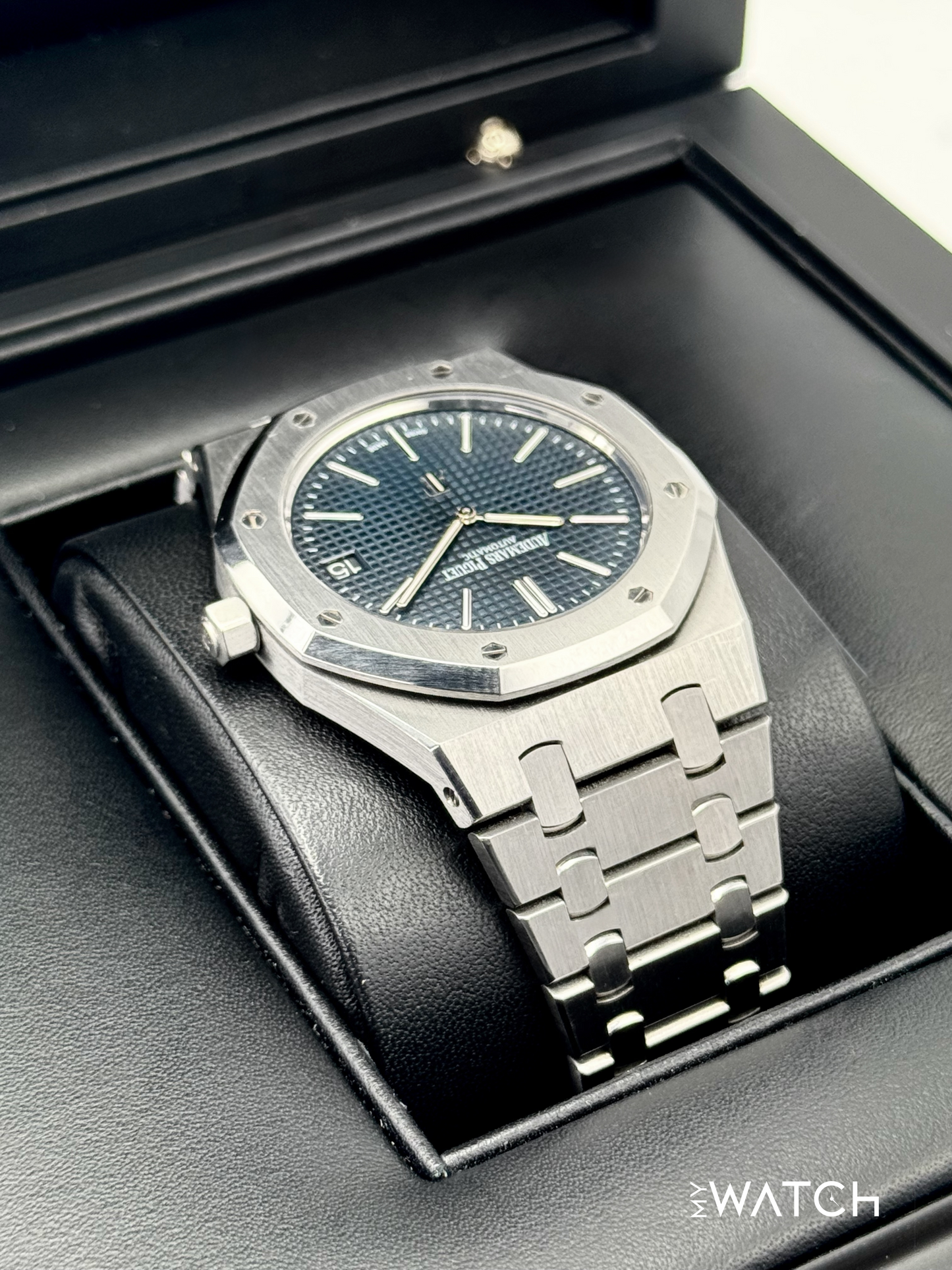 2016 Audemars Piguet  Royal Oak  39mm 15202ST Stainless Steel Blue Dial