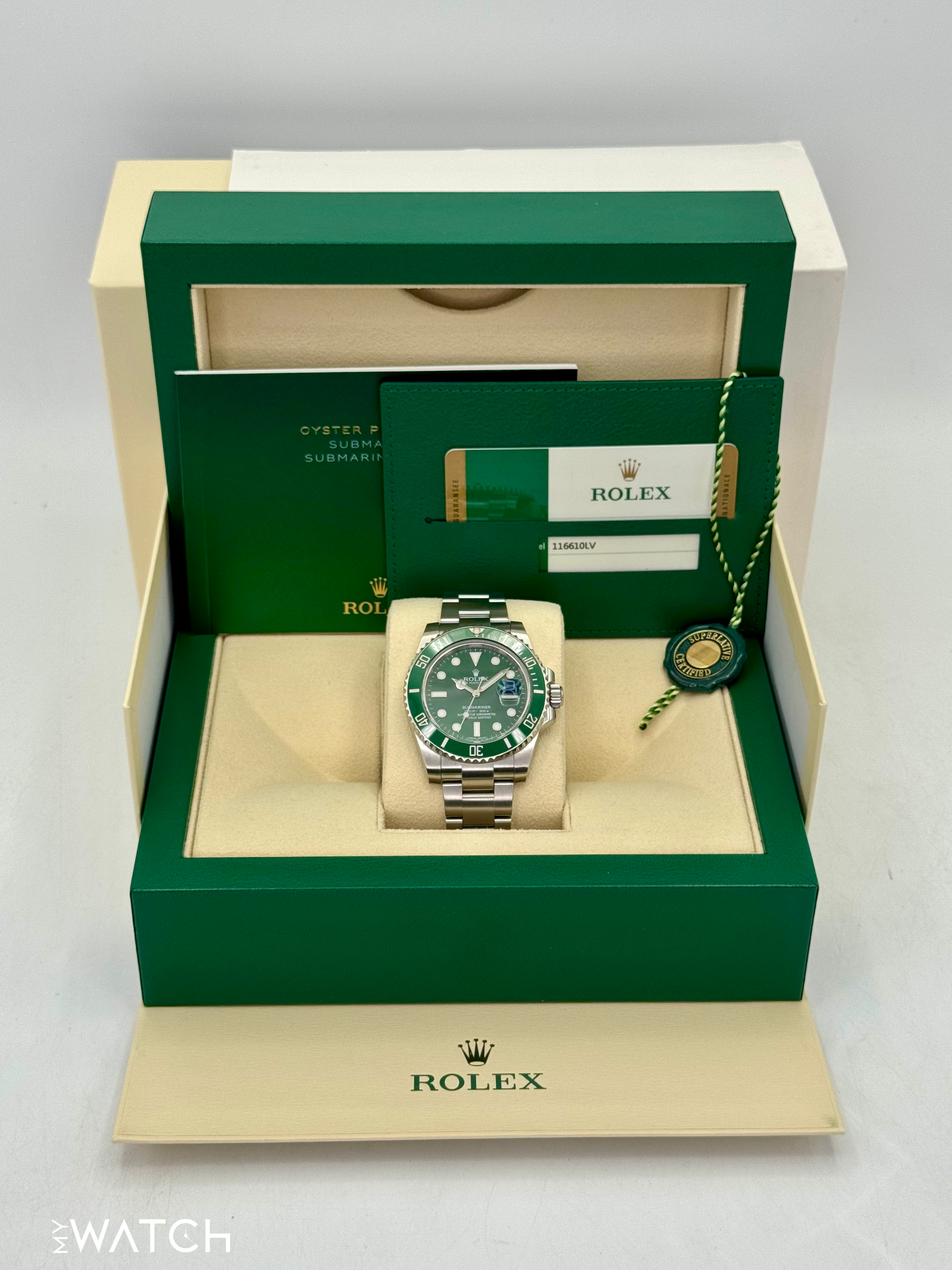 2016 Rolex Submariner “Hulk” 40mm 116610LV Green Dial - MyWatchLLC