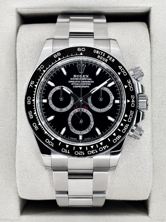 2025 Rolex Daytona 40mm 126500LN Stainless Steel Black Dial
