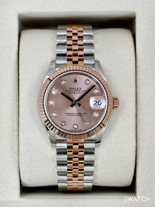 NEW 2026 Rolex Ladies Datejust 31mm 278271 Two-Tone Jubilee Pink Diamond Dial - MyWatchLLC