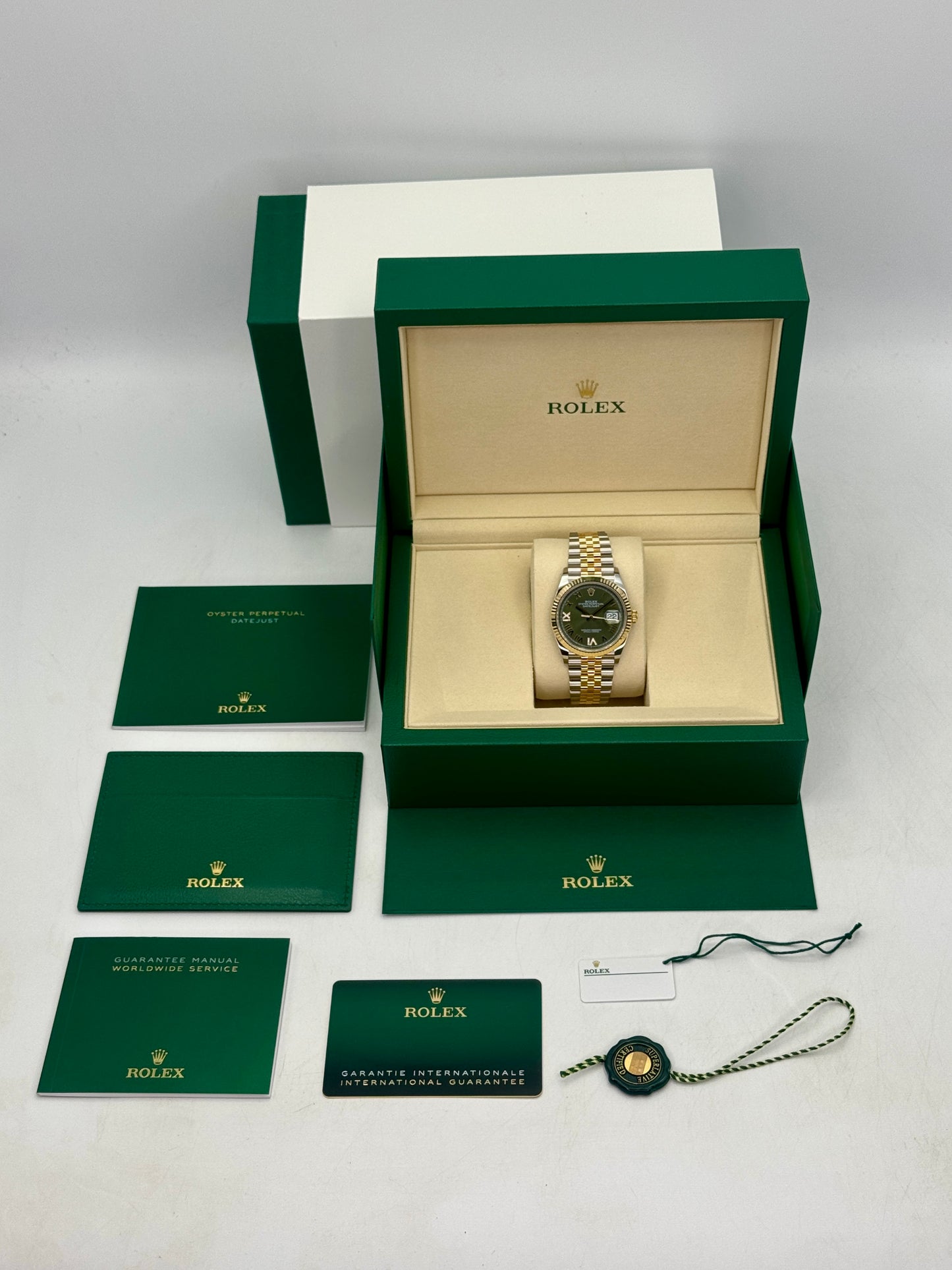 NEW 2026 Rolex Datejust 36mm 126233 Two-Tone Jubilee Green Diamond Dial