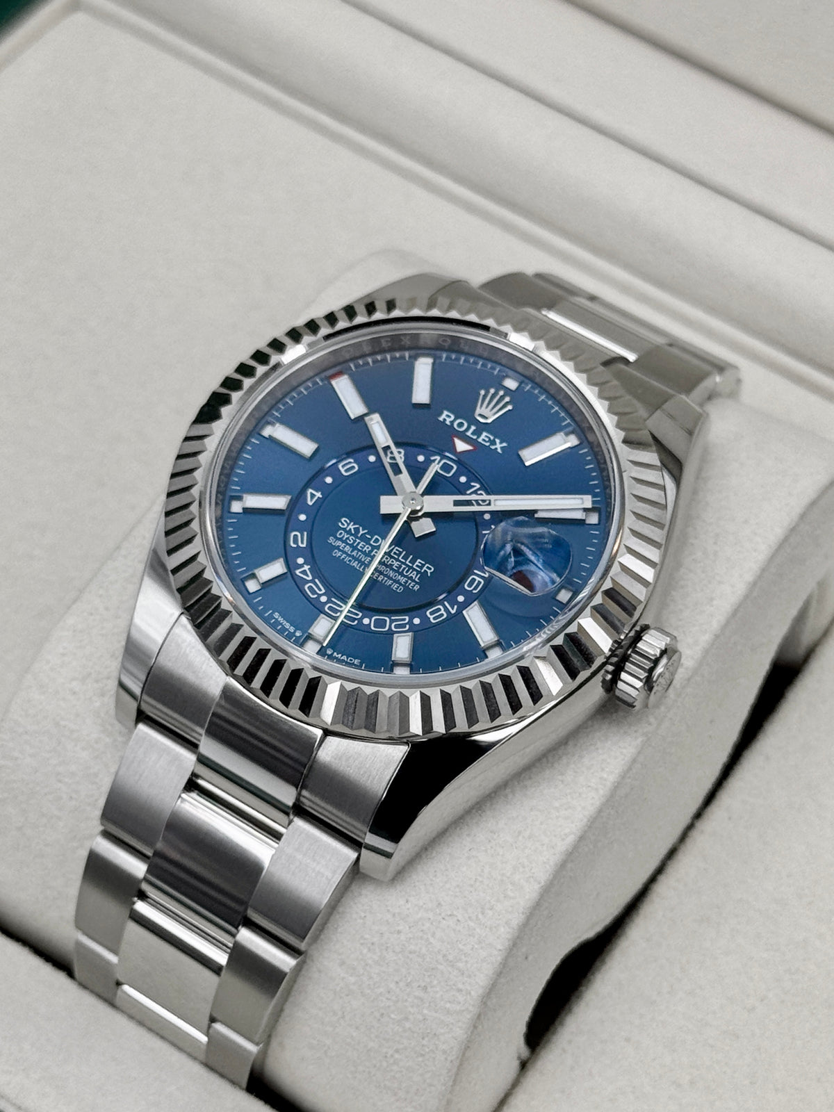 NEW 2026 Rolex Sky-Dweller 42mm 336934 Oyster Blue Dial (NEW STYLE CARD)