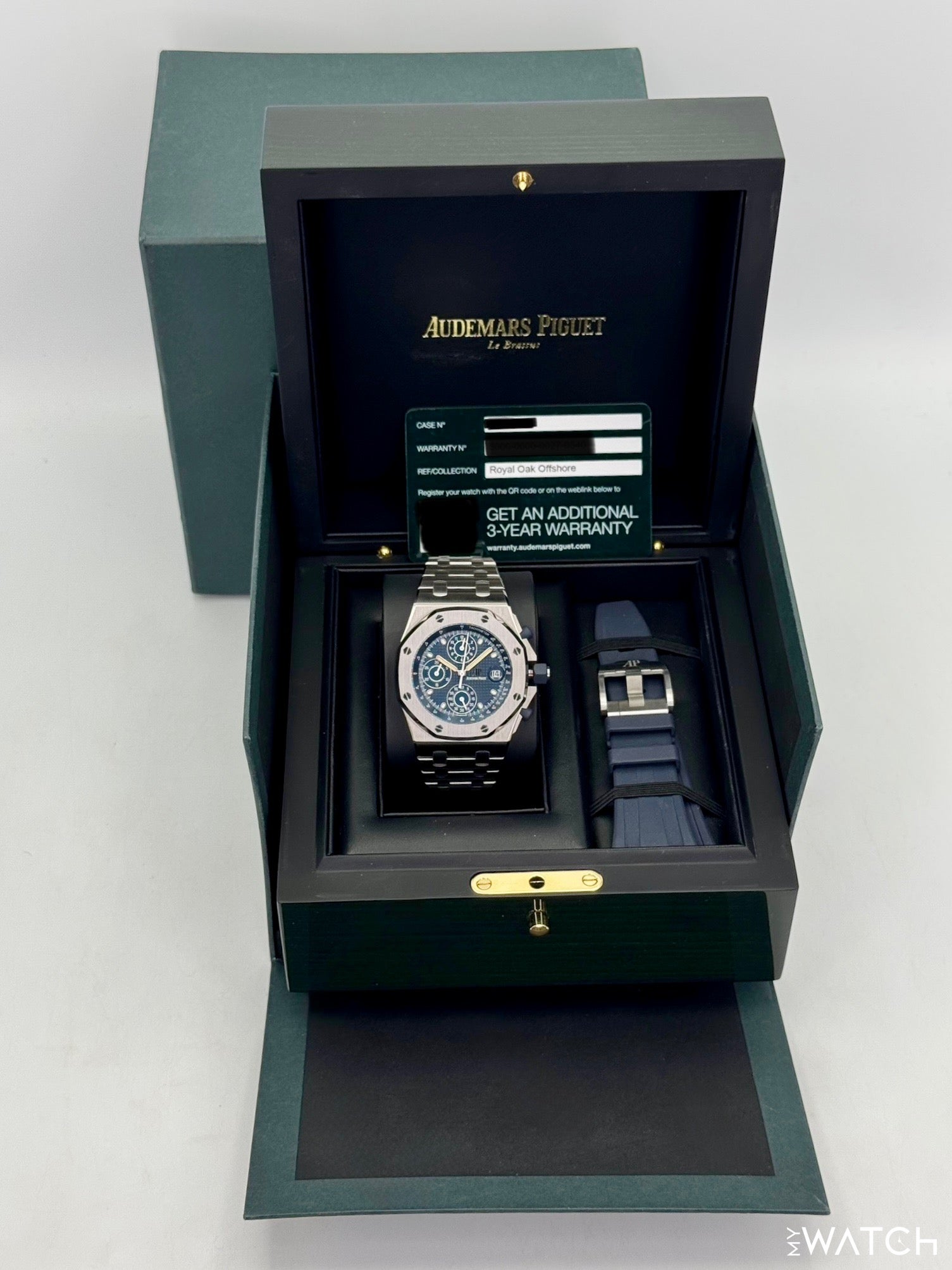 2021 Audemars Piguet Royal Oak Offshore Chrono "The Beast" 42mm 26238ST Blue Dial - MyWatchLLC