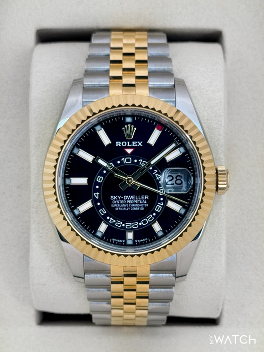 NEW 2025 Rolex Sky-Dweller 42mm 336933 Two-Tone Jubilee Black Dial