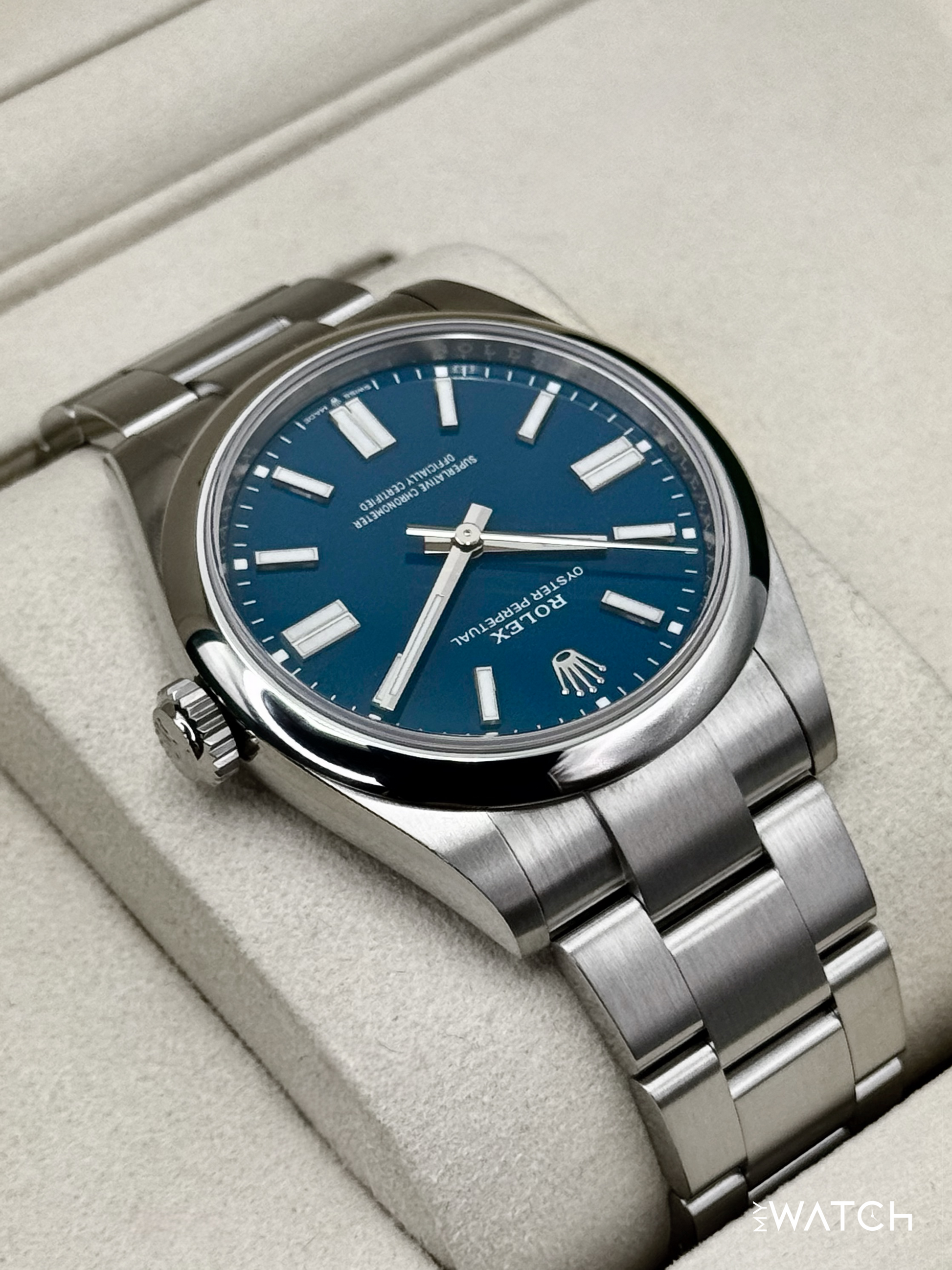 NEW 2025 Rolex Oyster Perpetual 41mm 134300 Med Blue Dial - MyWatchLLC