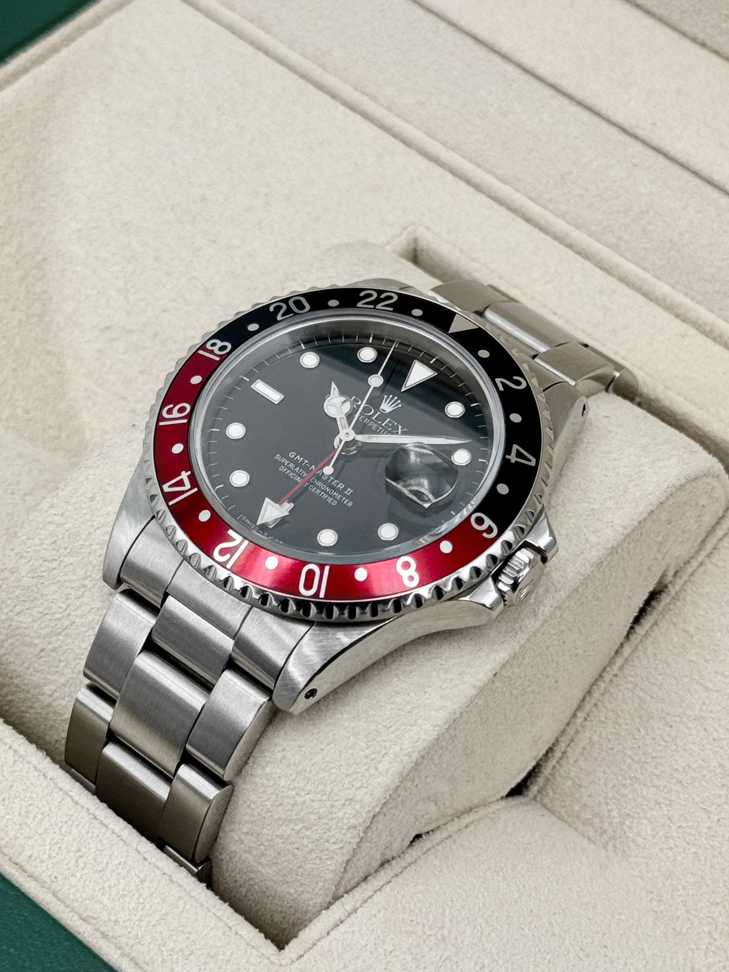 1991 Rolex GMT Master II "Coke" 40mm 16710 Stainless Steel Oyster Black Dial