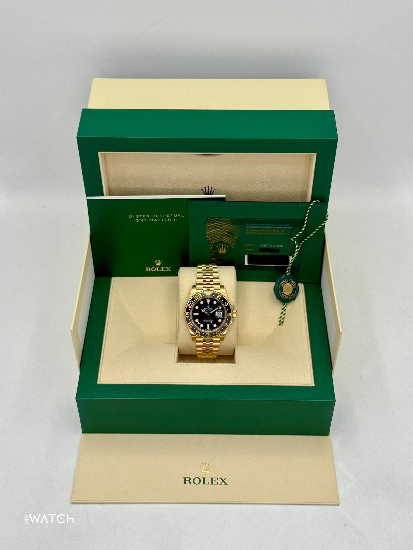 2025 Rolex GMT-Master II 40mm 126718GRNR Jubilee Black Dial
