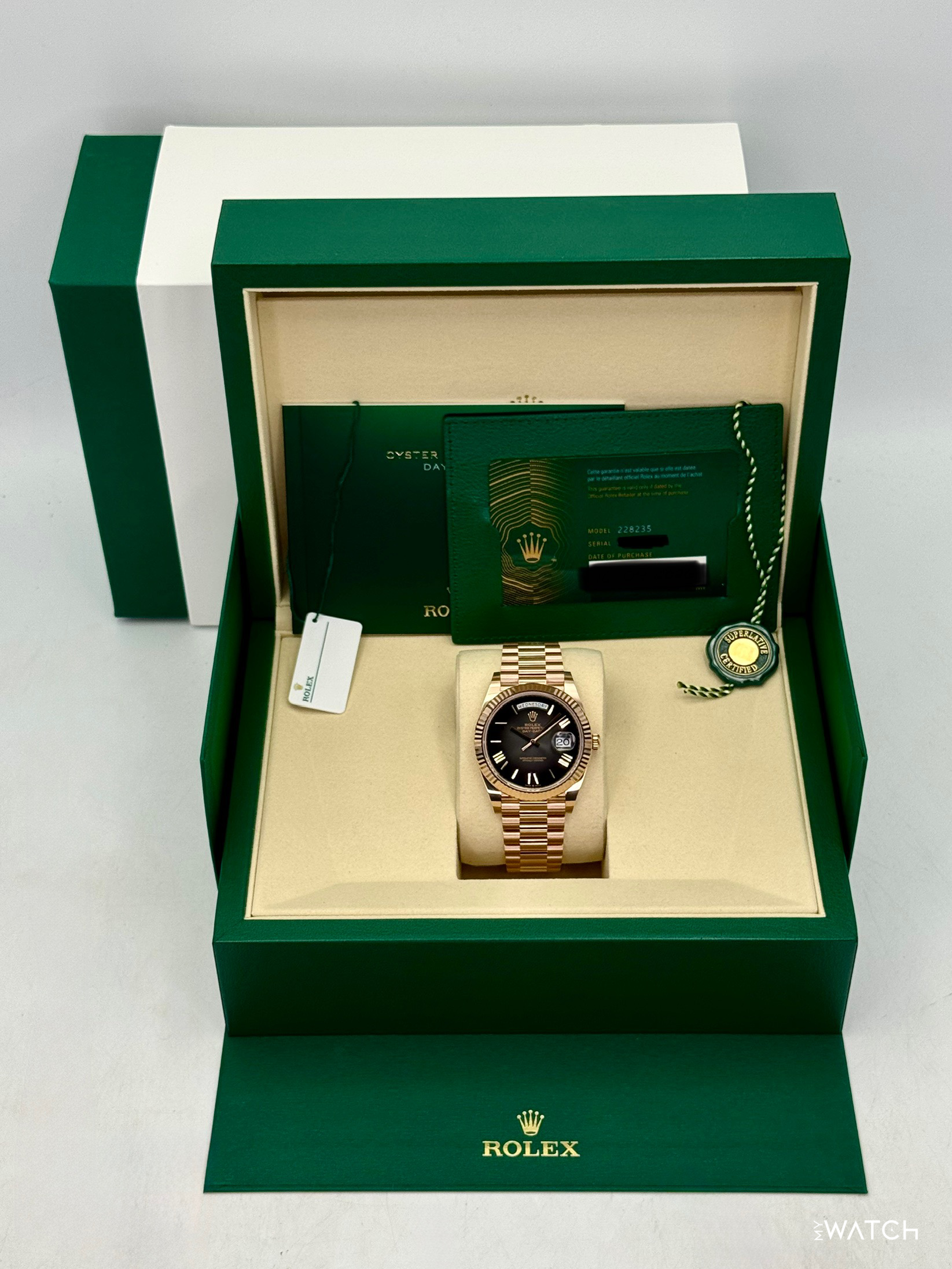 NEW 2026 Rolex Day-Date 40mm 228235 Presidential Slate Ombre Dial - MyWatchLLC