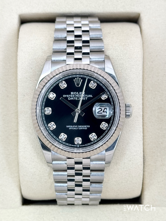 NEW 2025 Rolex Datejust 36mm 126234 Jubilee Black Diamond Dial