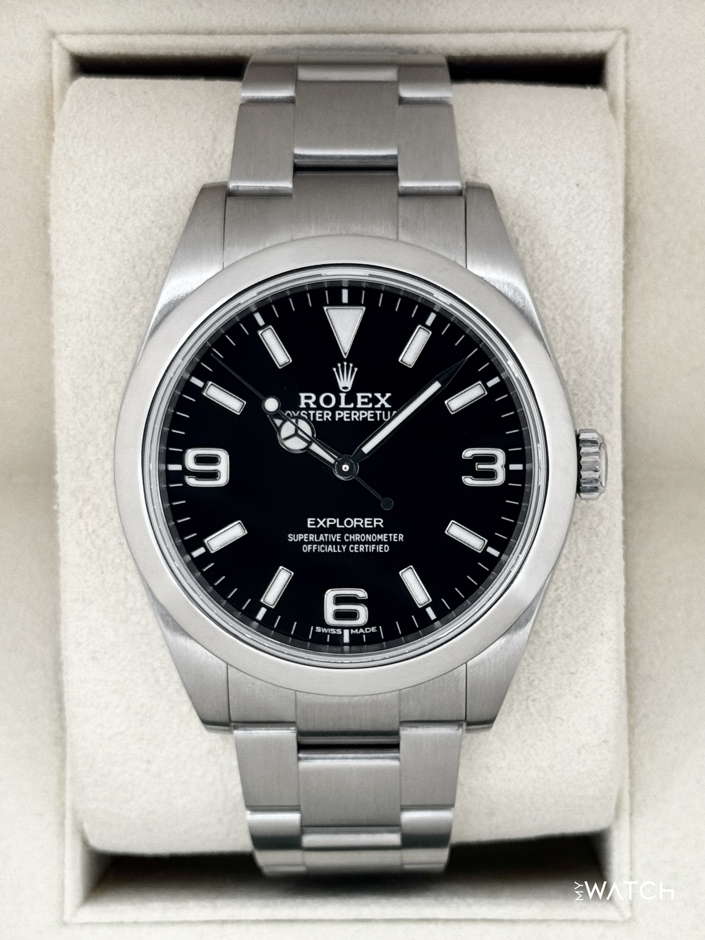 2018 Rolex Explorer 39mm 214270 Stainless Steel Black Dial - MyWatchLLC