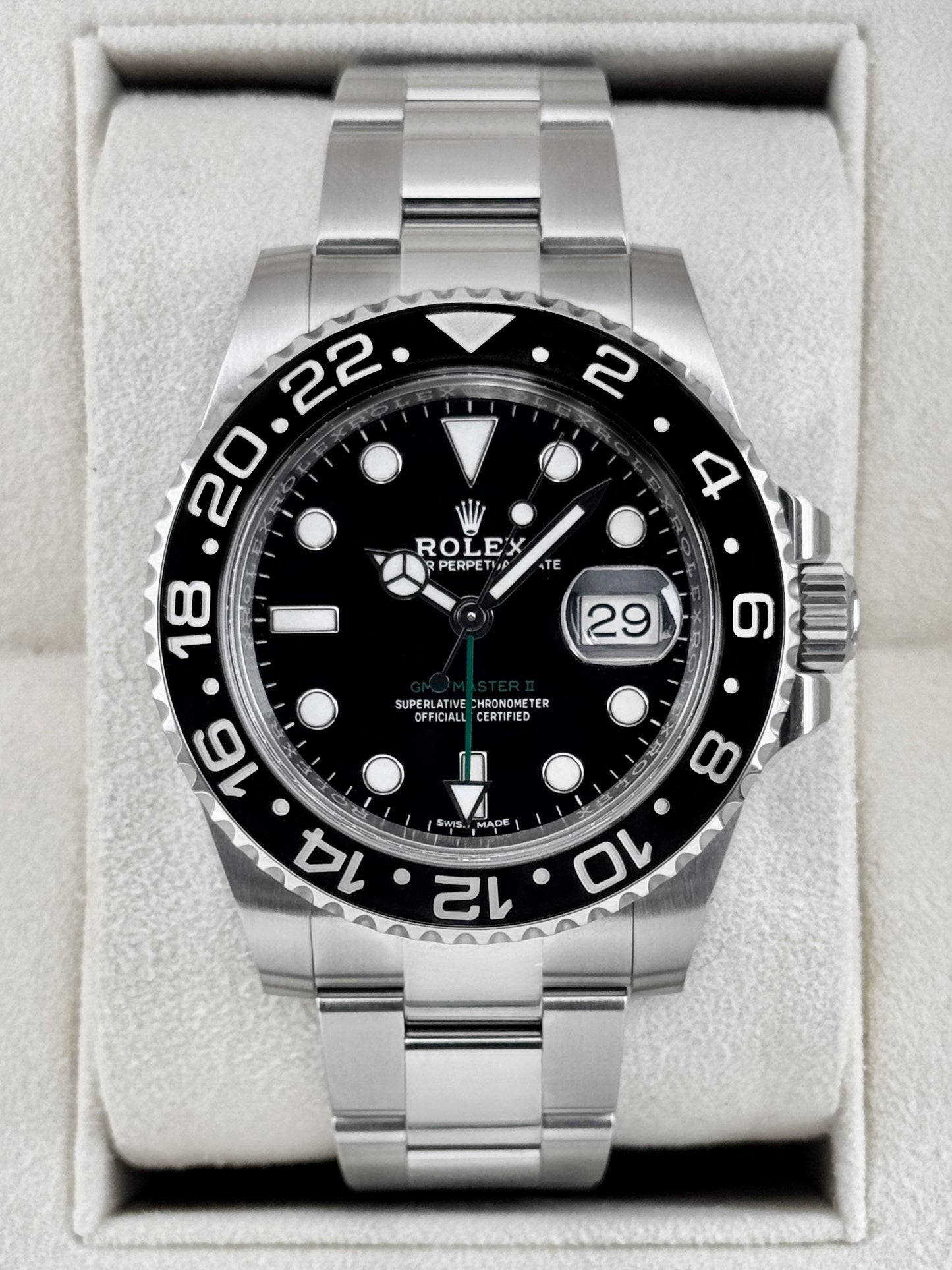 2019 Rolex GMT-Master II 40mm 116710LN Stainless Steel Black Dial