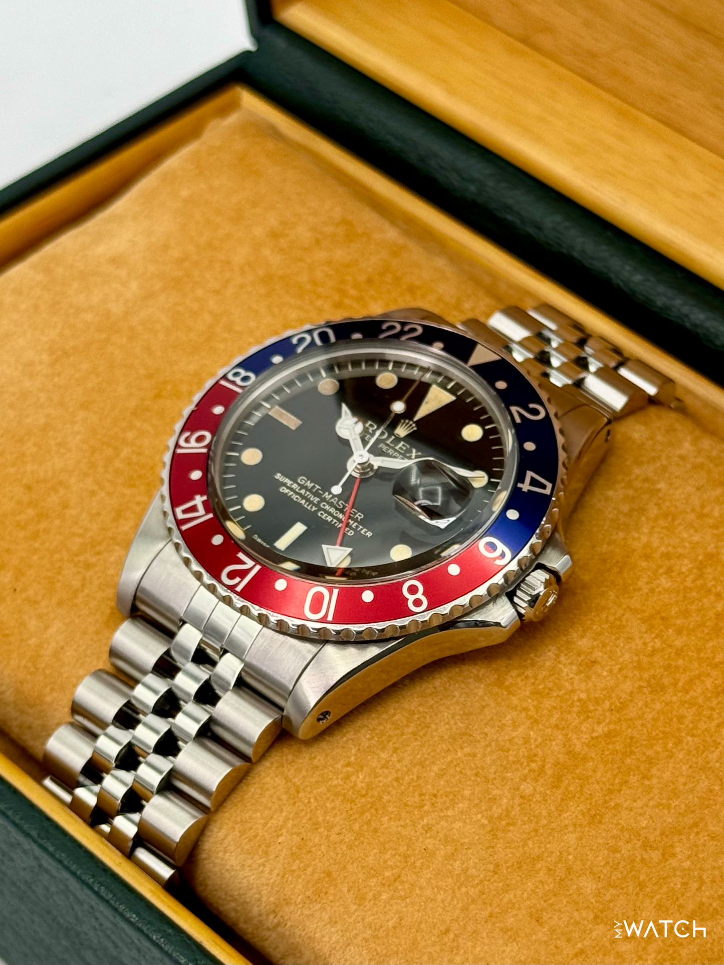 1966 Rolex GMT-Master "Pepsi" 40mm 1675 Stainless Steel Jubilee Black Dial - MyWatchLLC