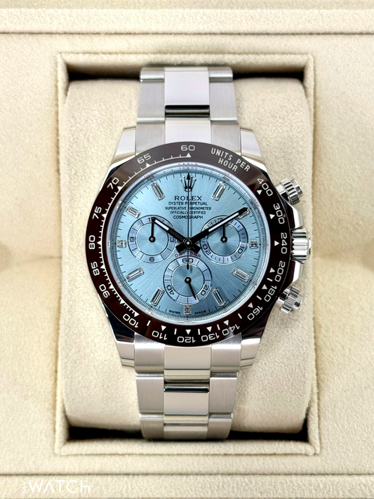 2022 Rolex Daytona 40mm 116506 Platinum Ice Blue Diamond Dial