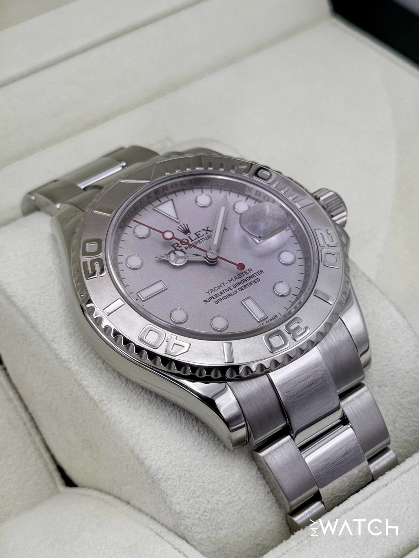 2012 Rolex Yacht-Master 40mm 16622 Platinum Bezel and Dial