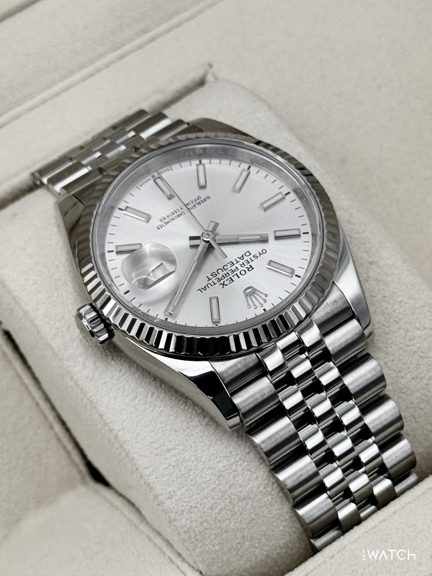 2021 Rolex Datejust 36mm 126234 Stainless Steel Jubilee Silver Dial - MyWatchLLC
