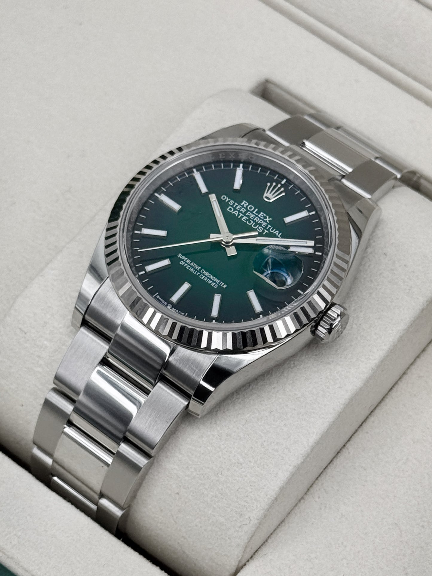 NEW 2026 Rolex Datejust 36mm 126234 Stainless Steel Oyster Green Ombre Dial