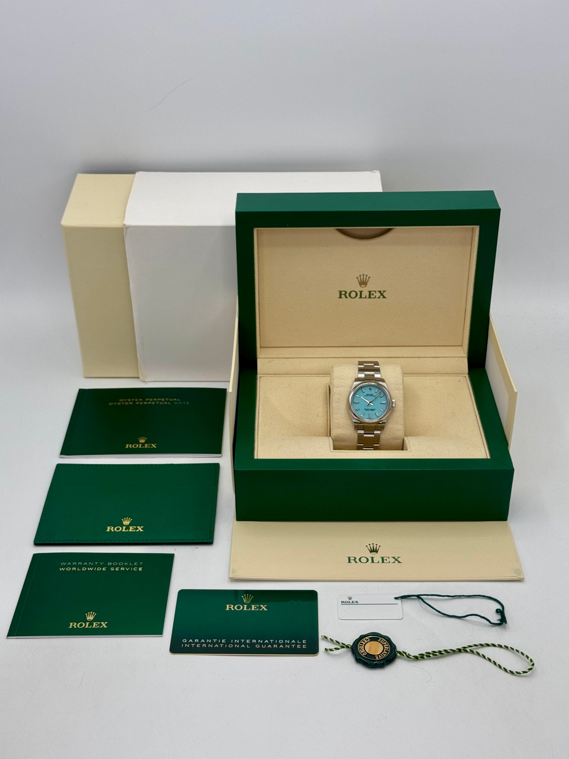 2021 Rolex Oyster Perpetual 31mm 277200 Turquoise Tiffany Blue Dial - MyWatchLLC