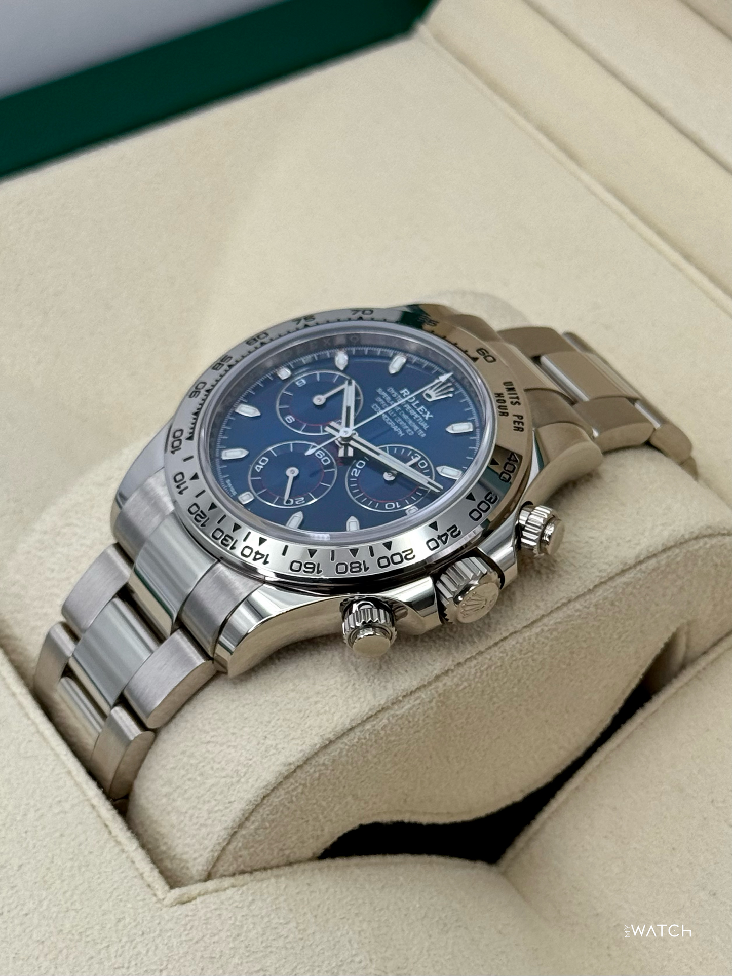 2022 Rolex Daytona 40mm 116509 White Gold Blue Dial