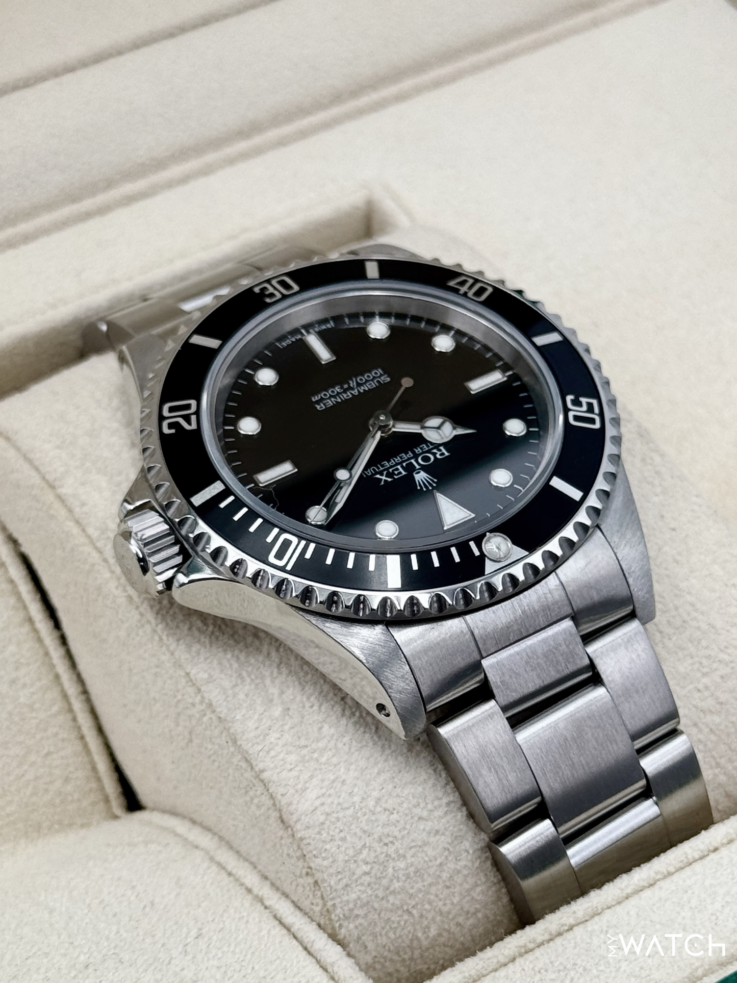 2004 Rolex Submariner 40mm 14060M Stainless Steel Two-Liner Black Dial - MyWatchLLC