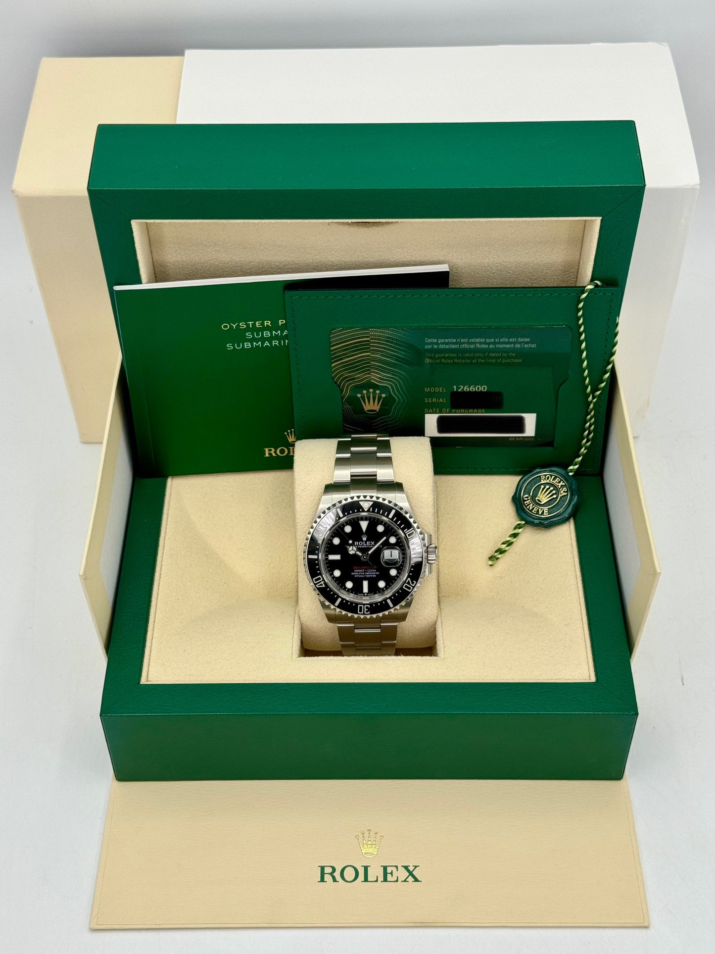 2022 Rolex Sea-Dweller 43mm 126600 Stainless Steel Black Dial