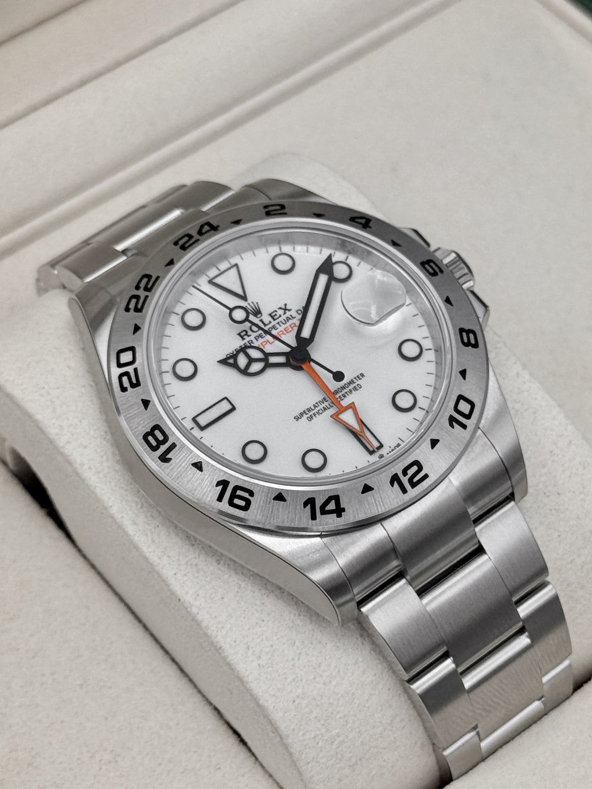 NEW 2026 Rolex Explorer II 42mm 226570 Stainless Steel Polar White Dial (NEW CARD AND STICKERED)