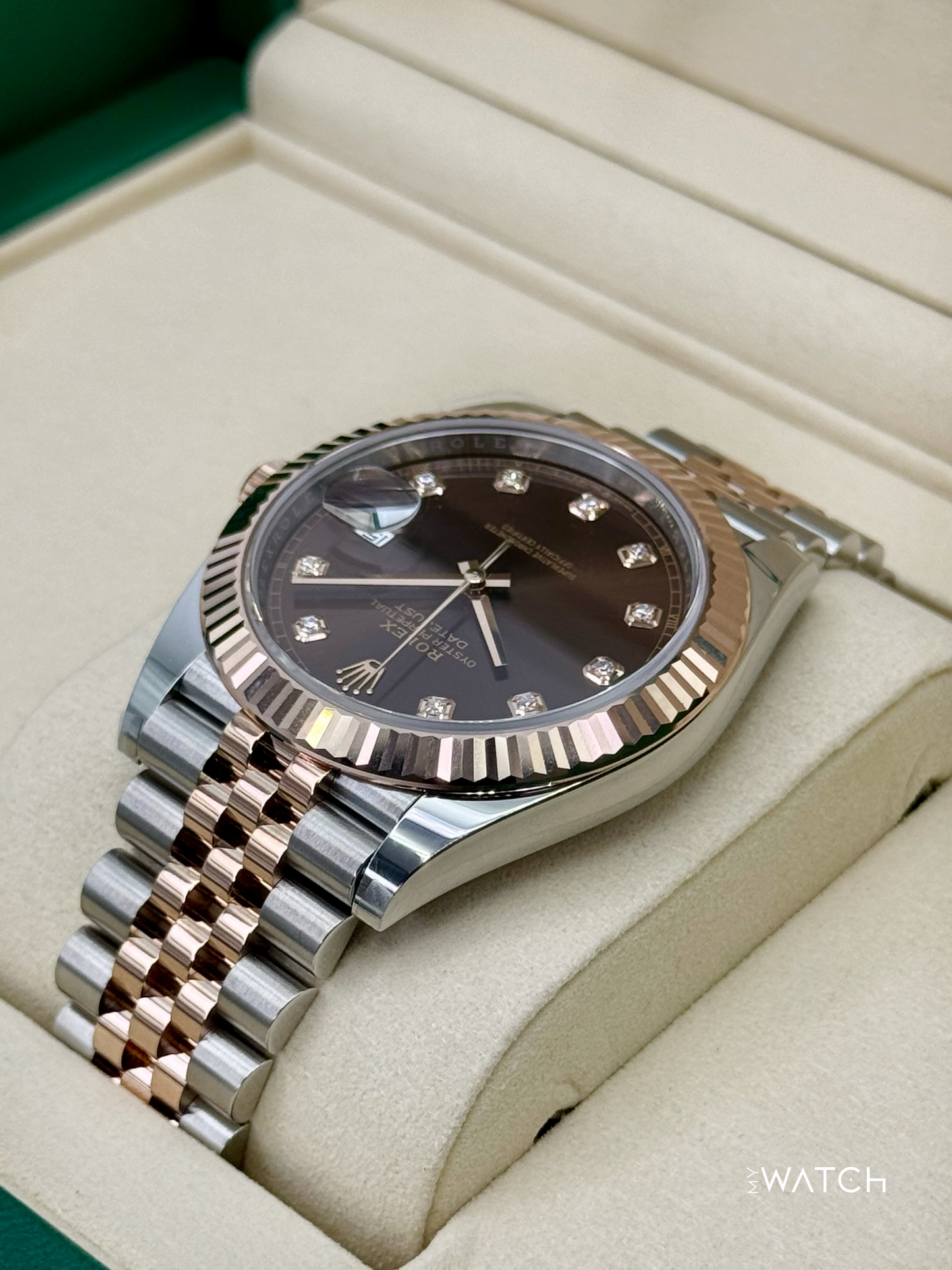 NEW 2025 Rolex Datejust 41mm 126331 Two-Tone Chocolate Diamond Dial