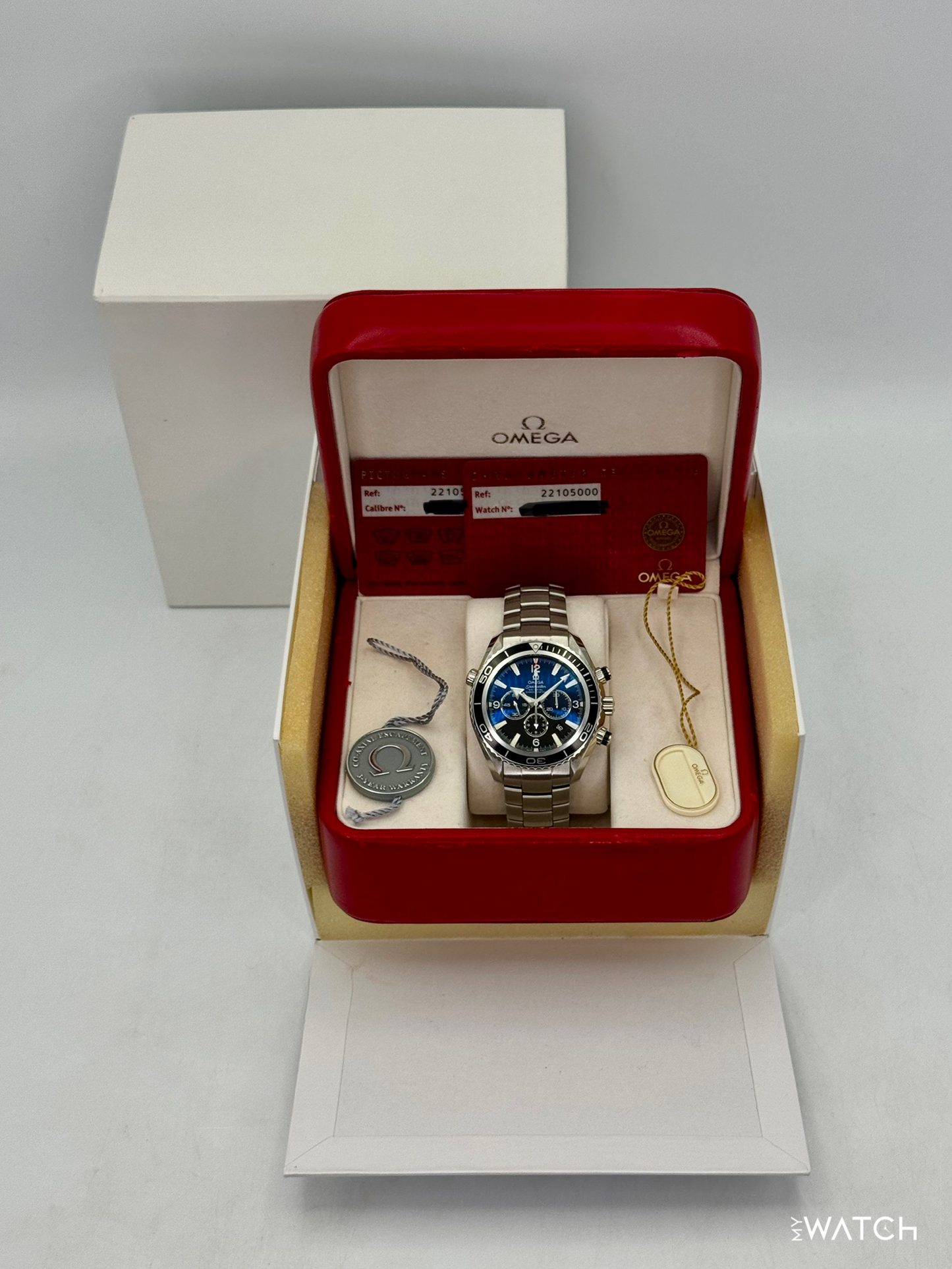 Omega Seamaster Planet Ocean Chronograph 45.5mm 2210.50.00 Black Dial - MyWatchLLC