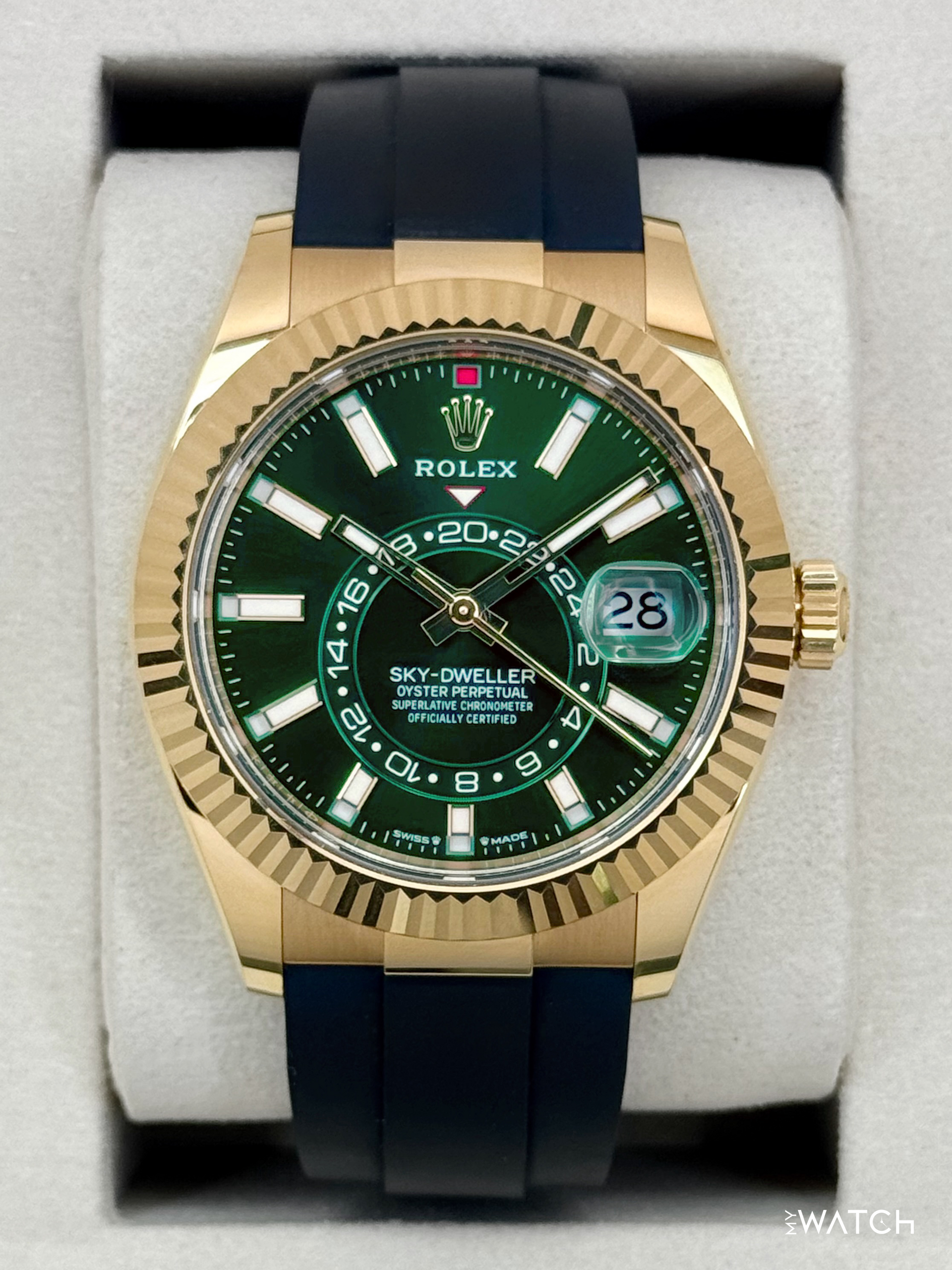 Green Day MRX DD25 V3 箱付き完品 2025 Rolex Sky-Dweller 42mm 336238 Yellow Gold Oysterflex Green Dial